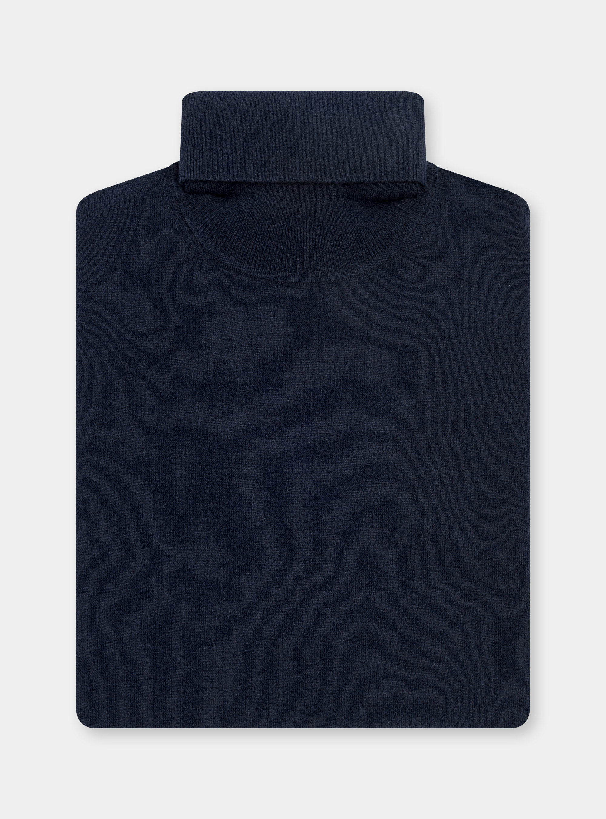 Dolcevita in cotone seta e cashmere, BLU NAVY