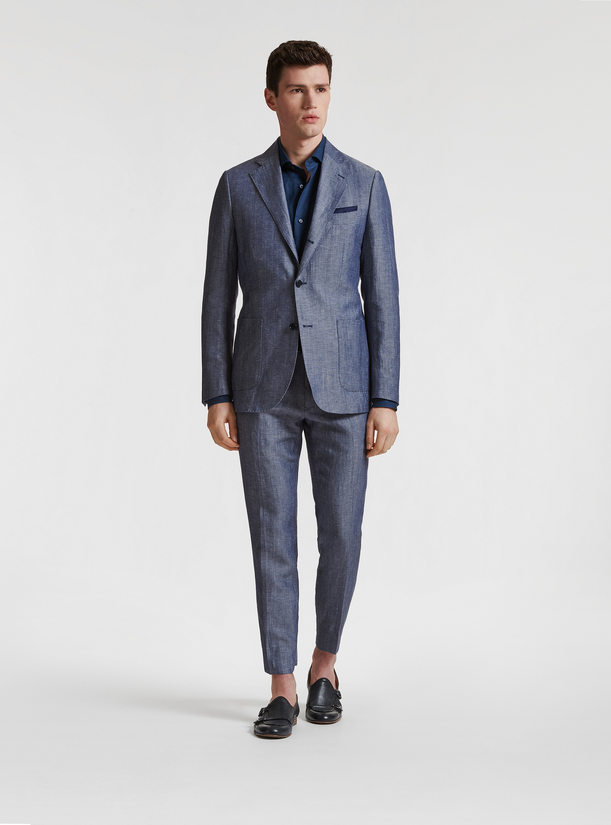 Abito denim in lana e lino Duemilagori, 