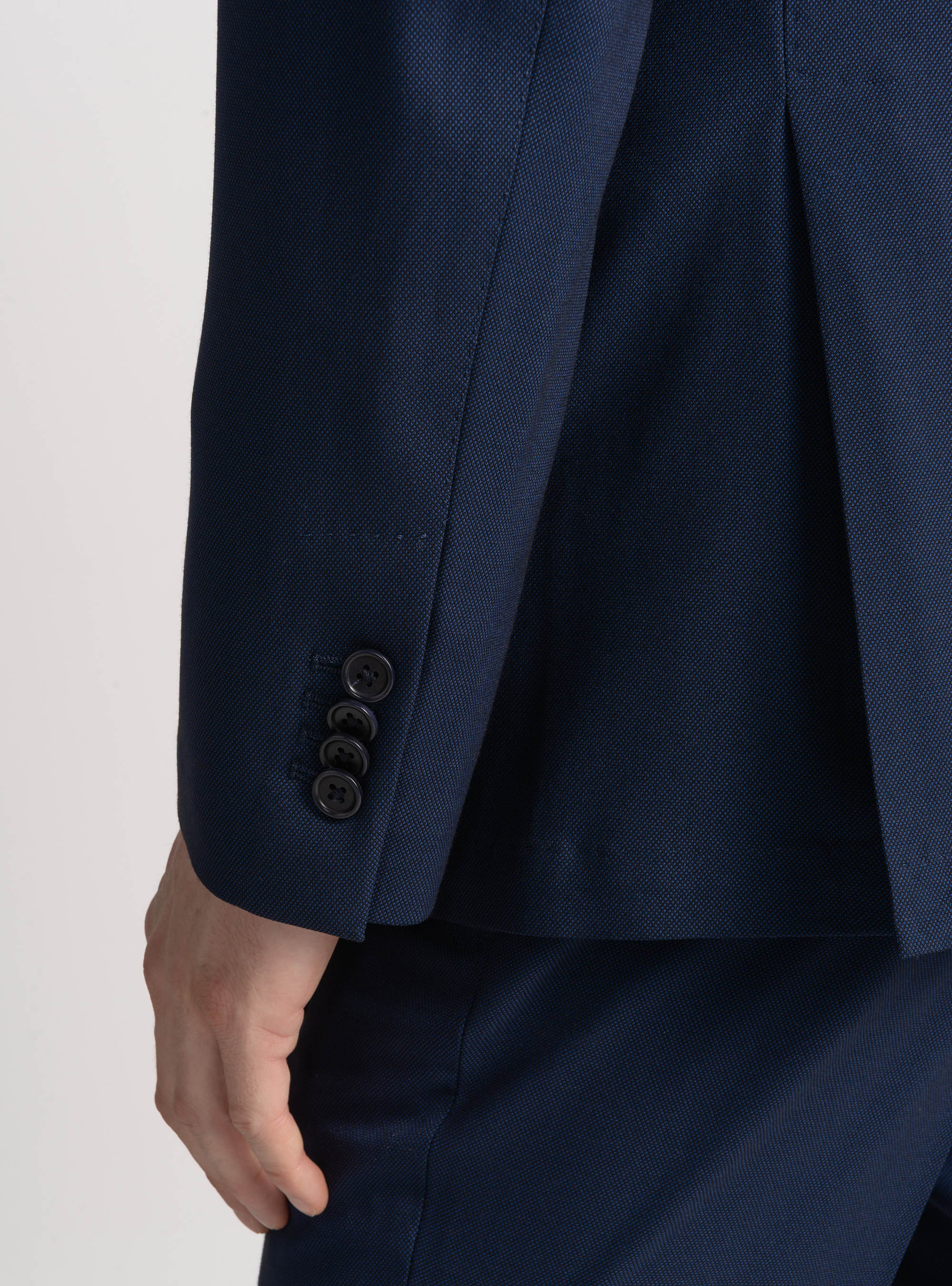 Americana de traje ojo de perdiz, AZUL MARINO