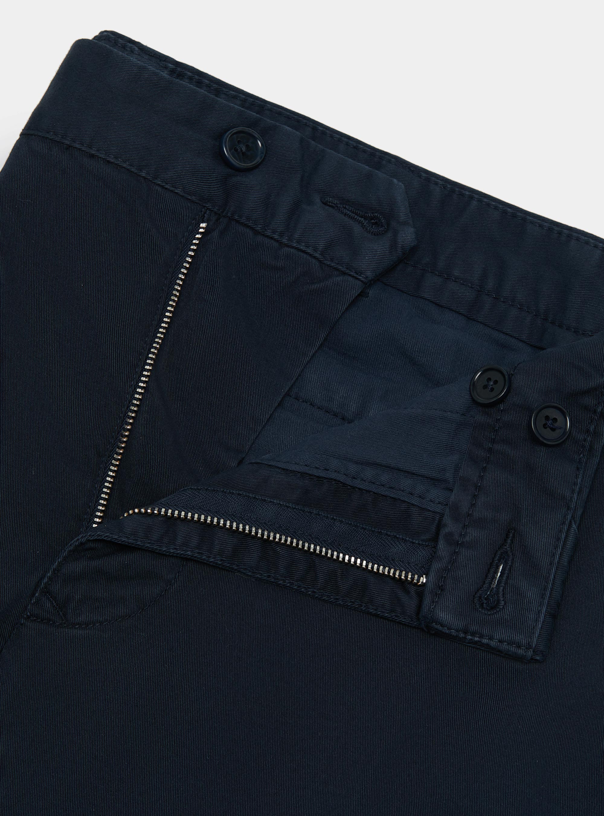 Pantaloni chino slim fit in twill stretch, BLU NAVY