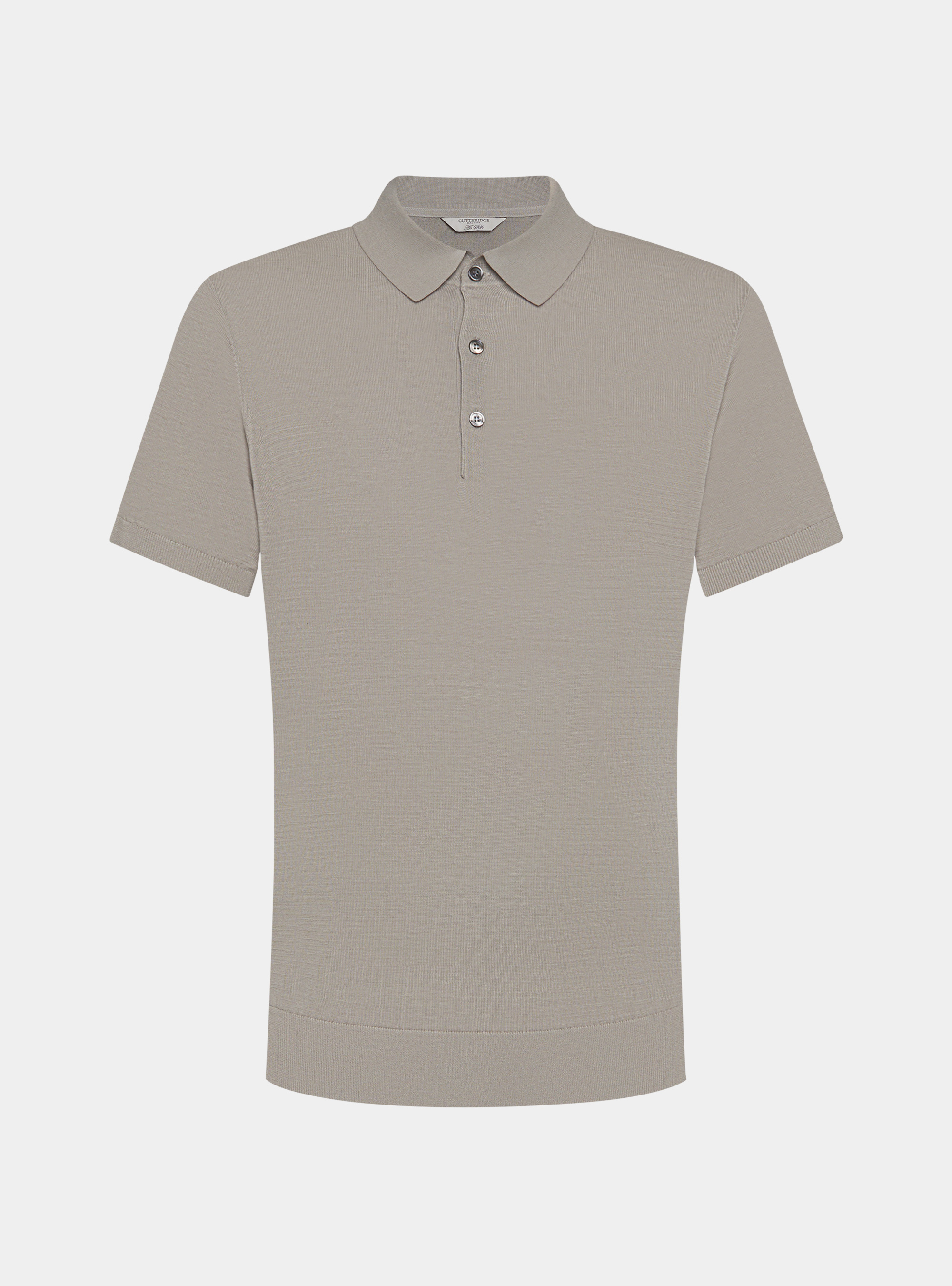 Maglia a polo in cotone e seta, SABBIA