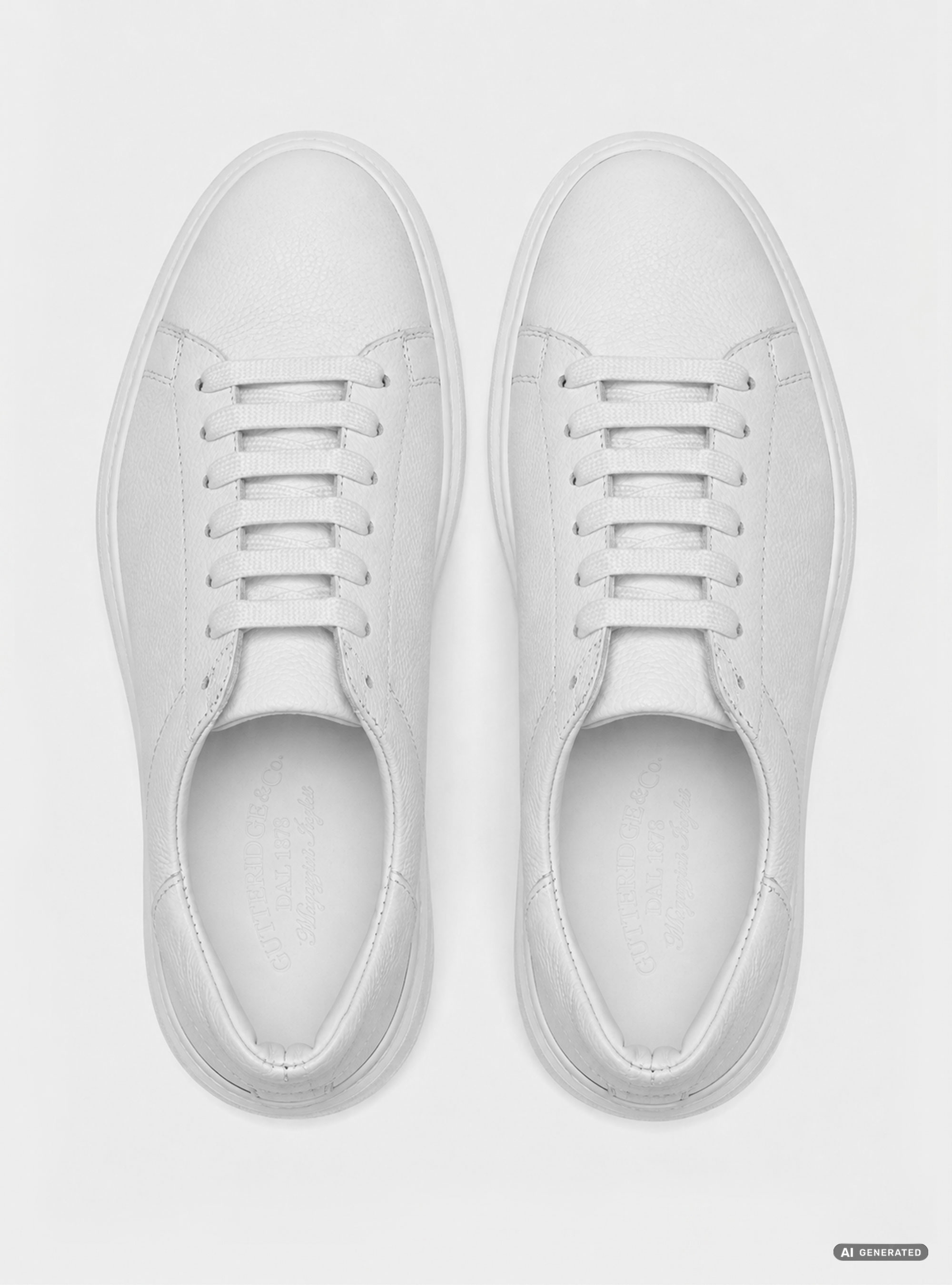 Sneakers in pelle martellata, WHITE