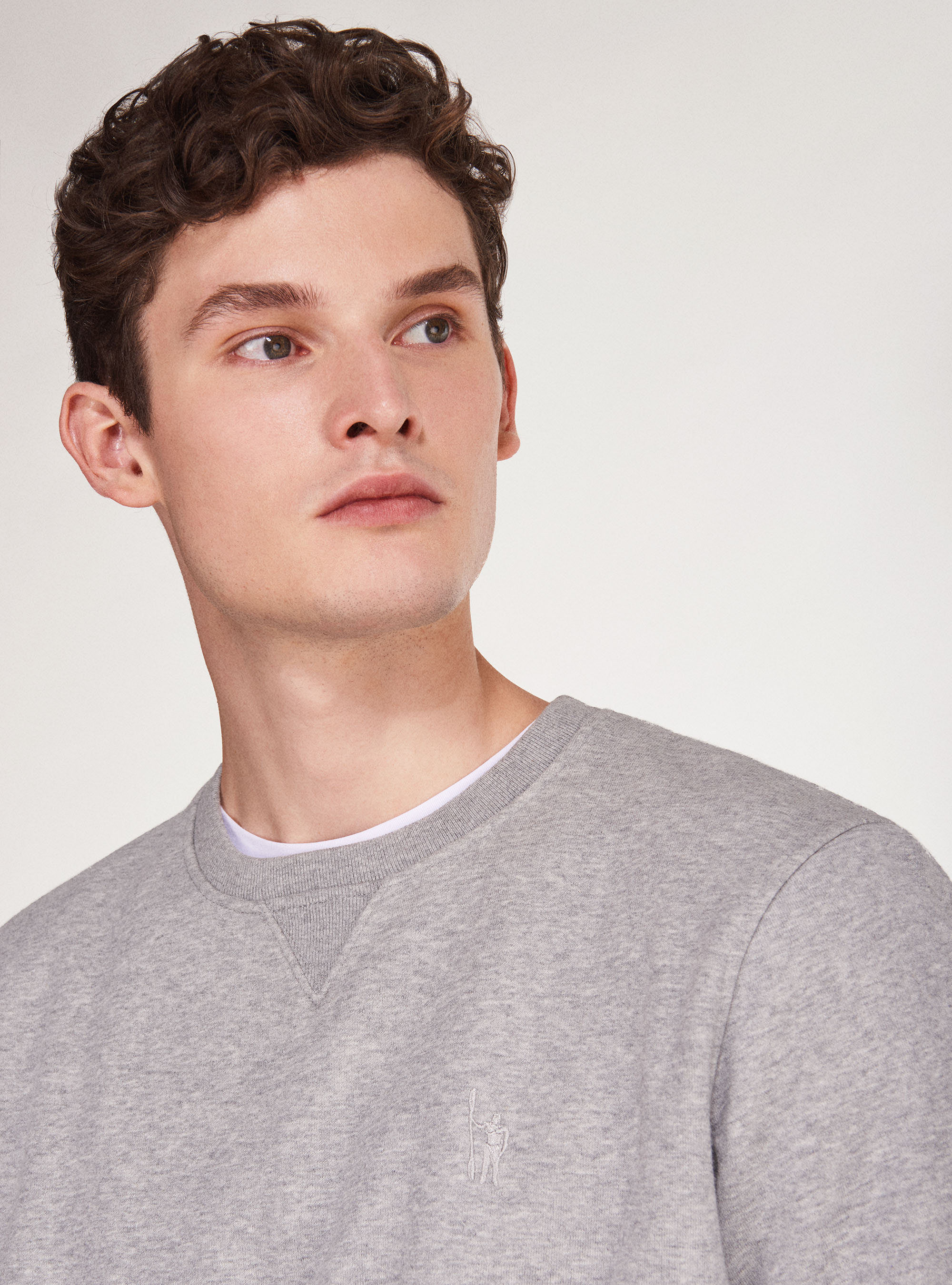 Felpa girocollo, GRIGIO CHIARO