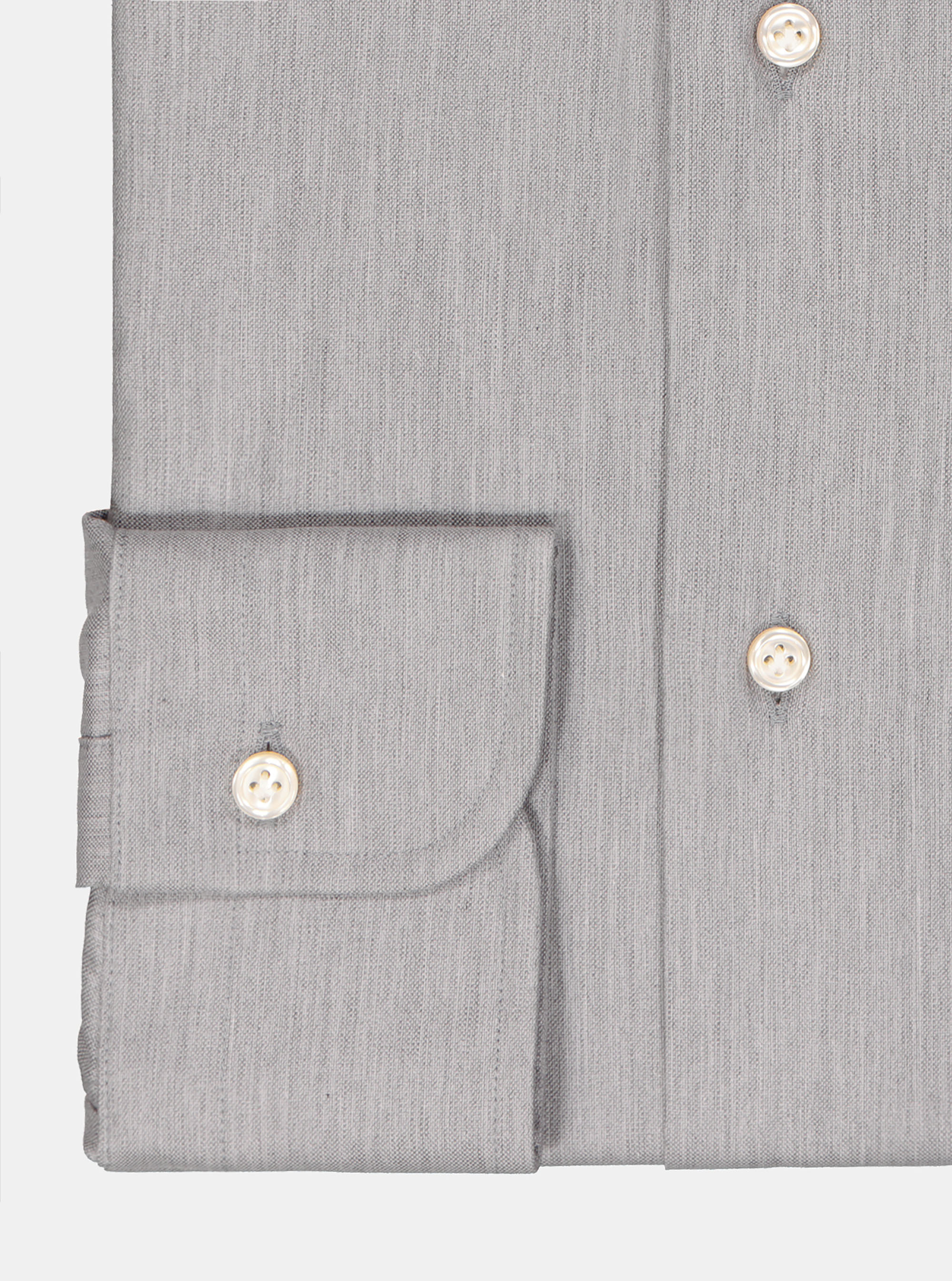 Cotton oxford French collar shirt, ASPHALTE