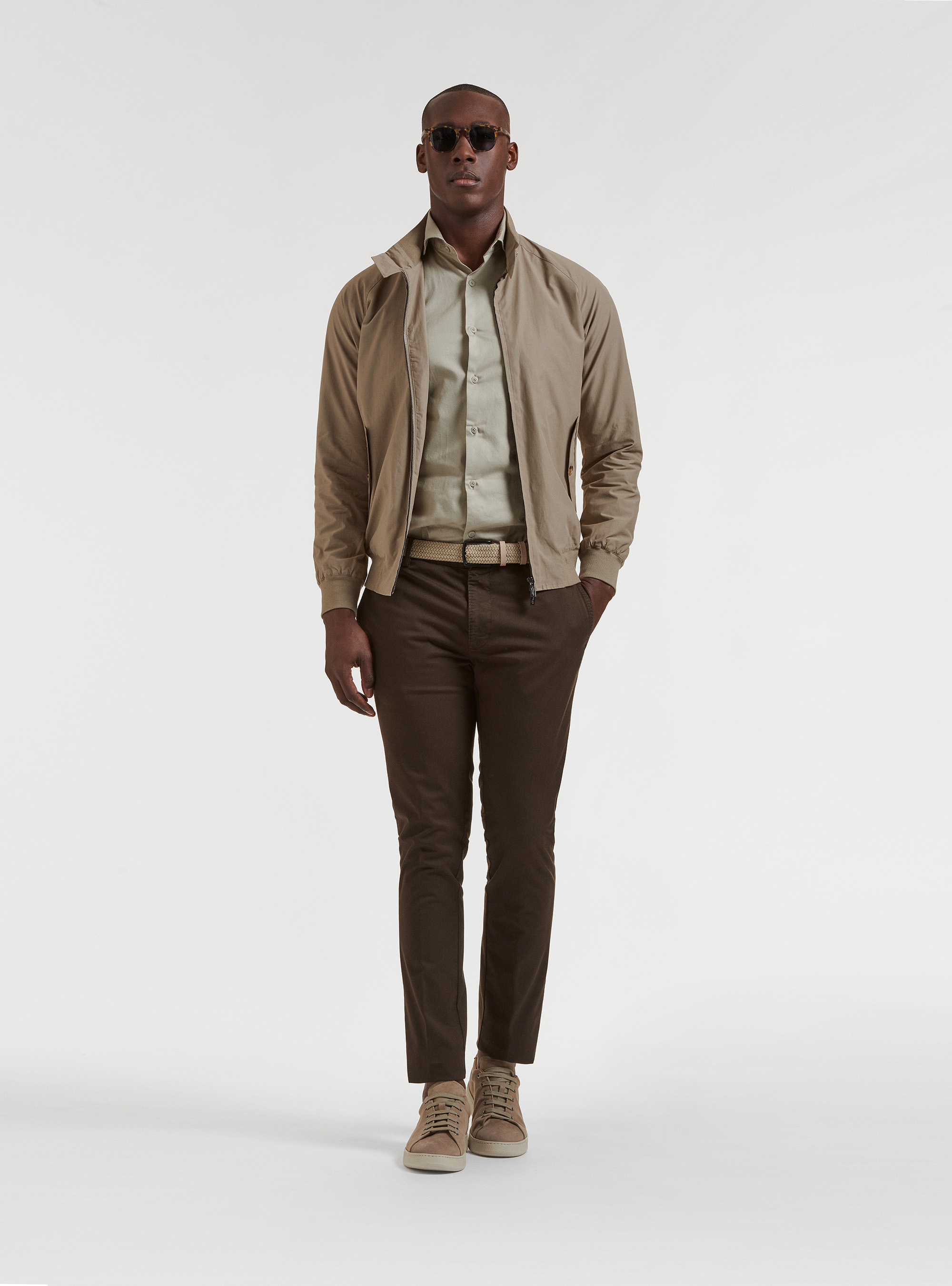 Camicia in cotone tinto in capo, SABBIA