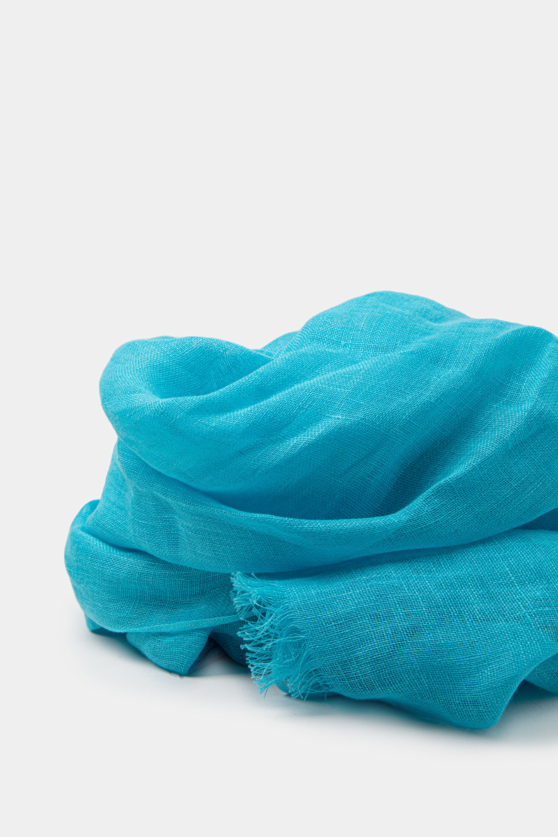 Sciarpa in lino tinta unita, CELESTE