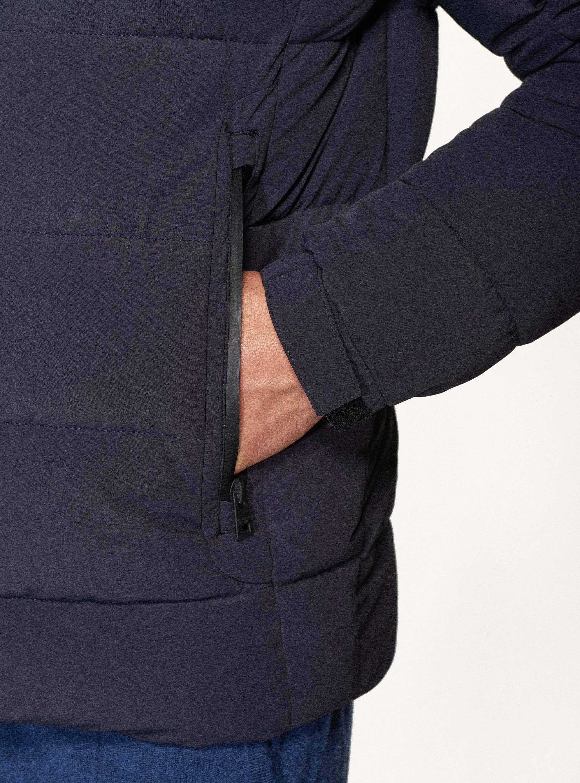 Bomber trapuntato in tessuto tecnico, BLU NAVY