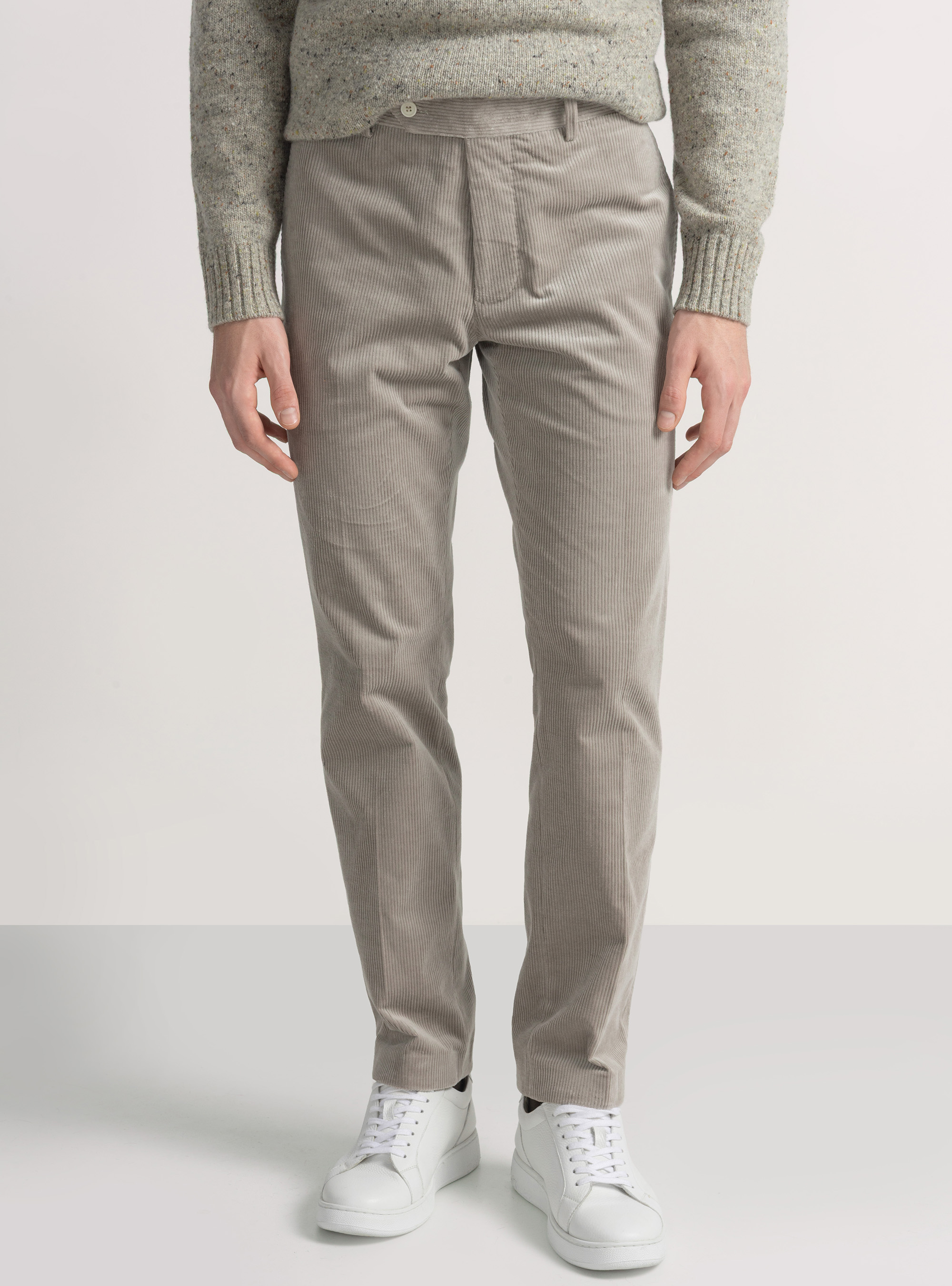 Duca Visconti di Modrone corduroy stretch trousers, GRIGIO CHIARO 0256C