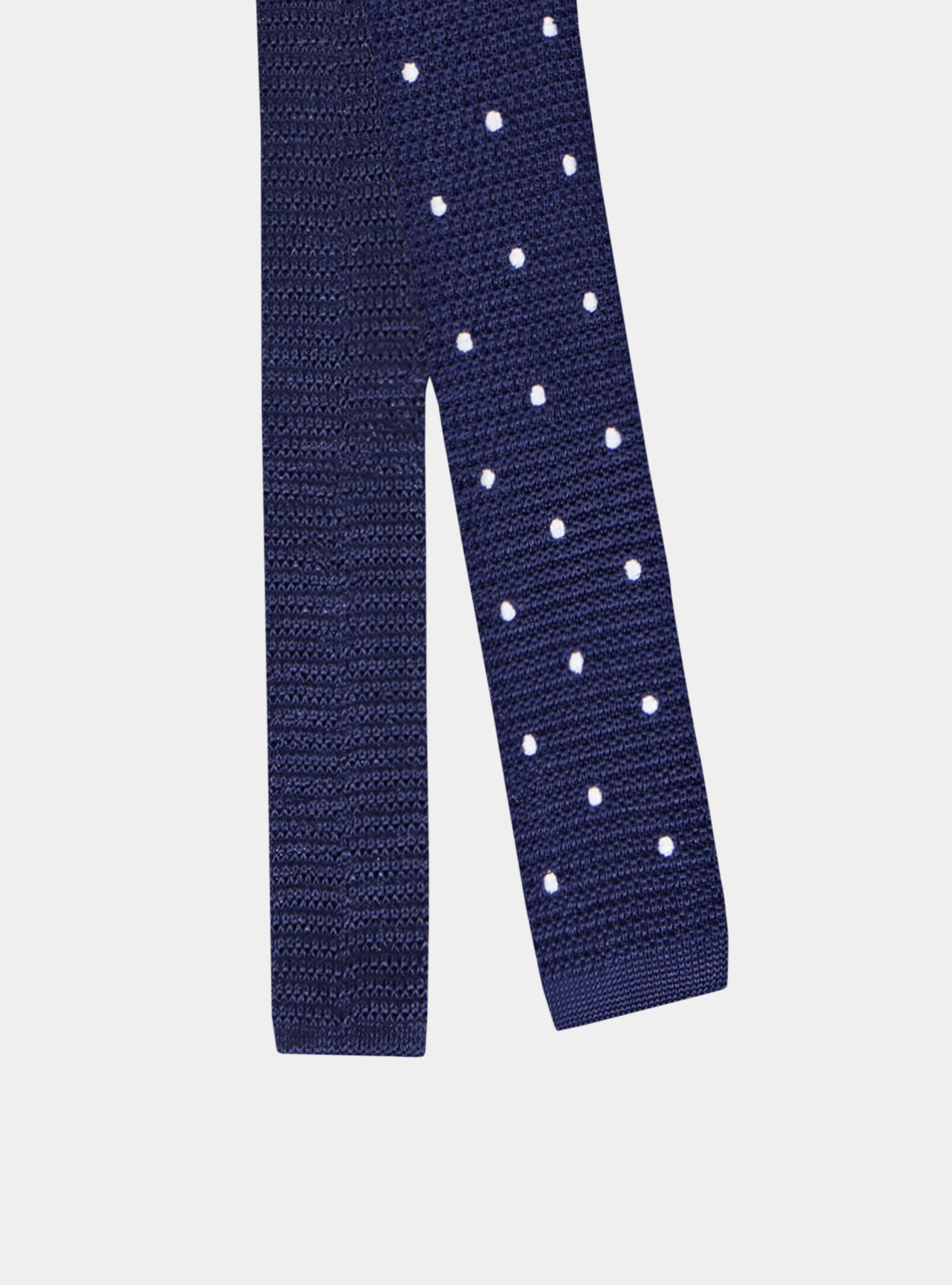 Cravatta in maglia fantasia pois, BLU NAVY