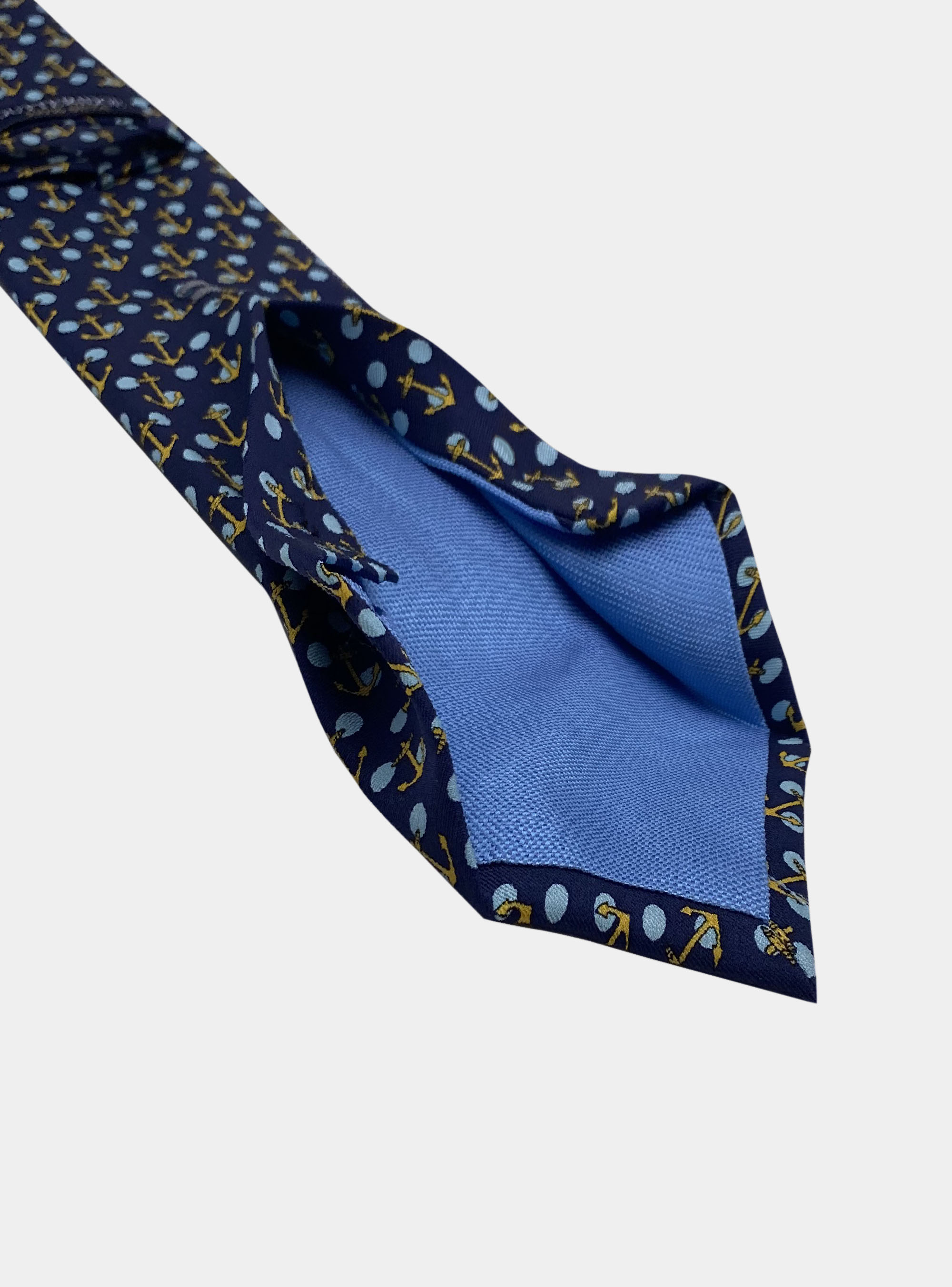 Cravatta in seta a fantasia, BLU NAVY