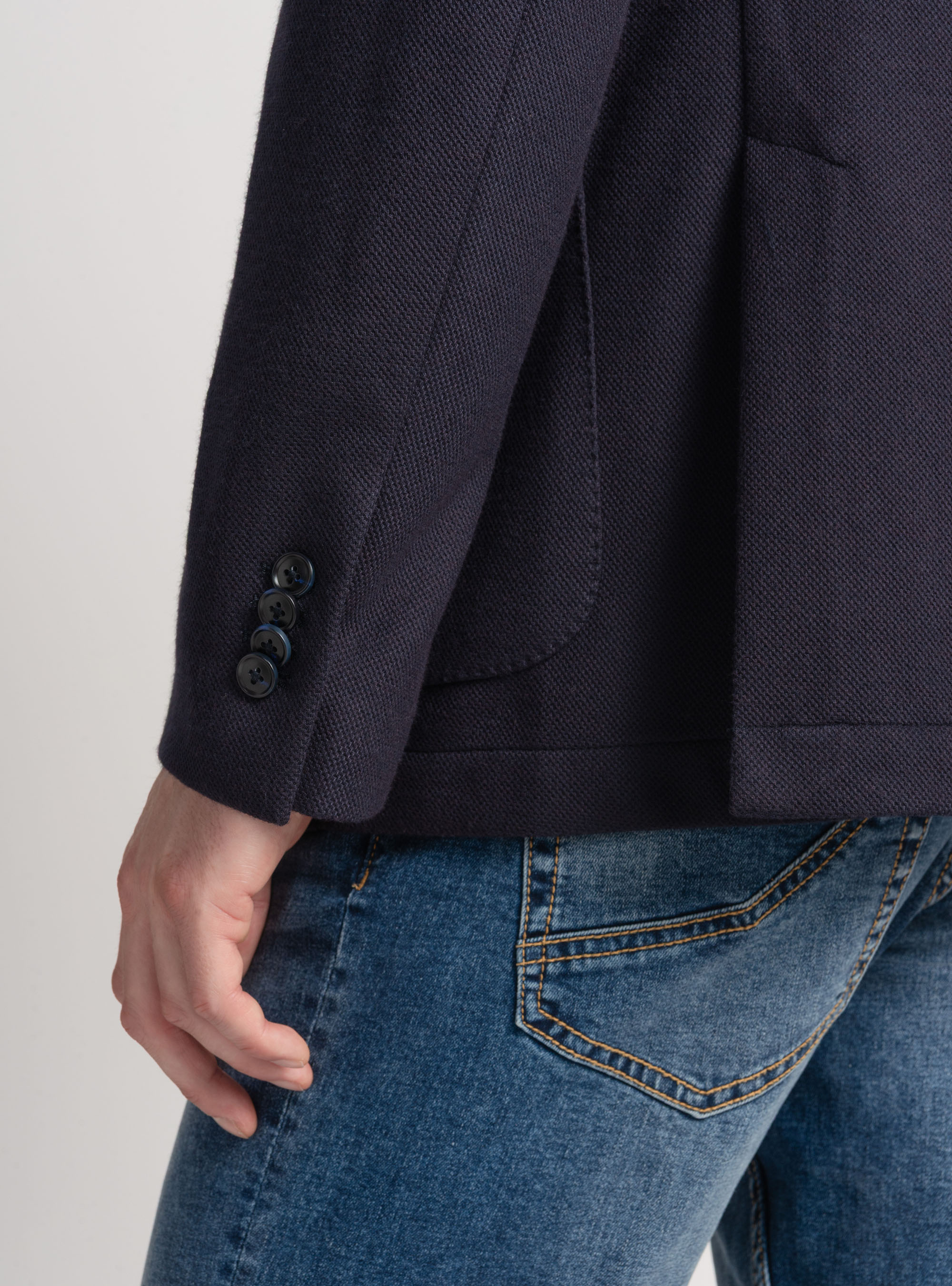 Americana de jersey, AZUL MARINO