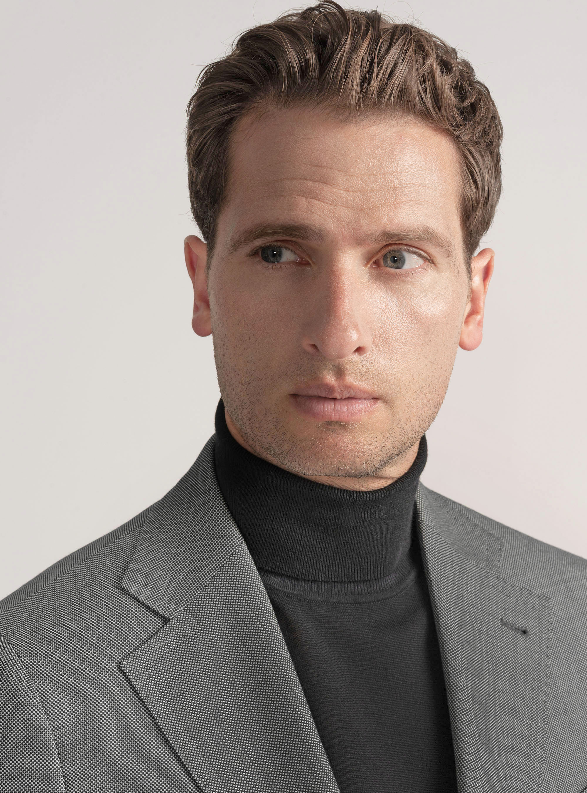 Giacca per abito in lana occhio di pernice Vitale Barberis Canonico, GRIGIO CHIARO