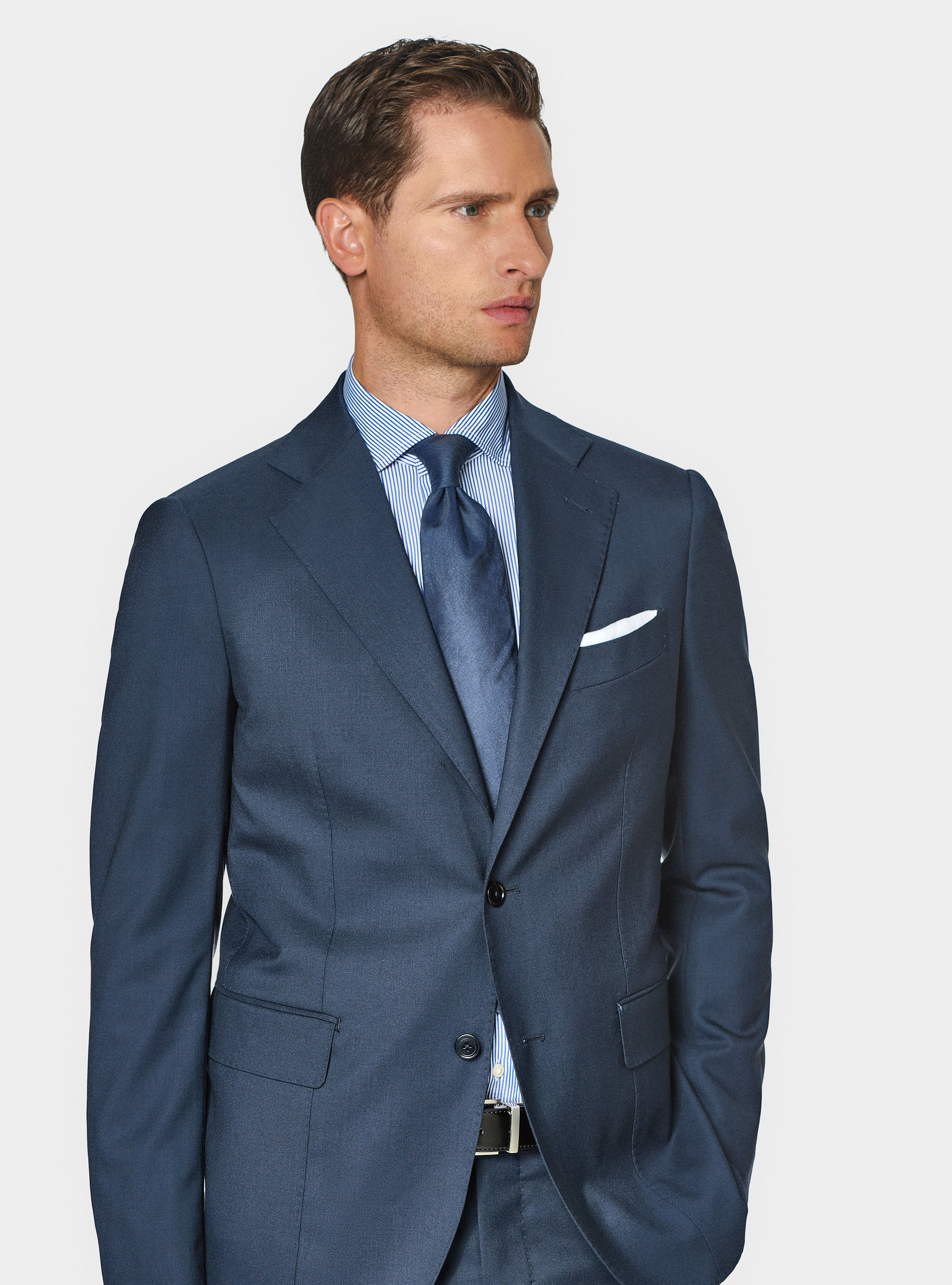 Veste de costume en pure laine Vitale Barberis Canonico, BLEU