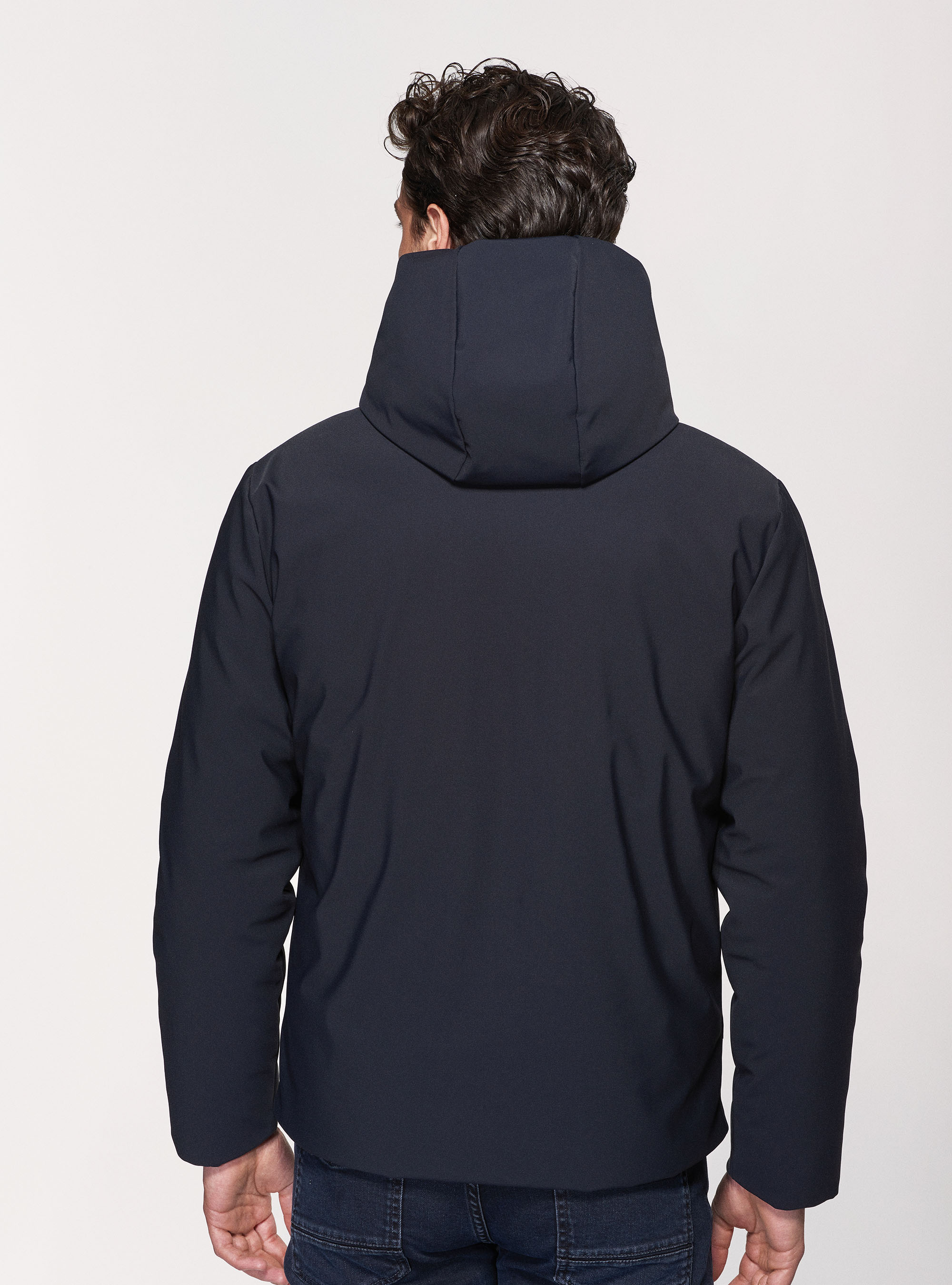 Bomber reversibile in tessuto tecnico, BLU NAVY