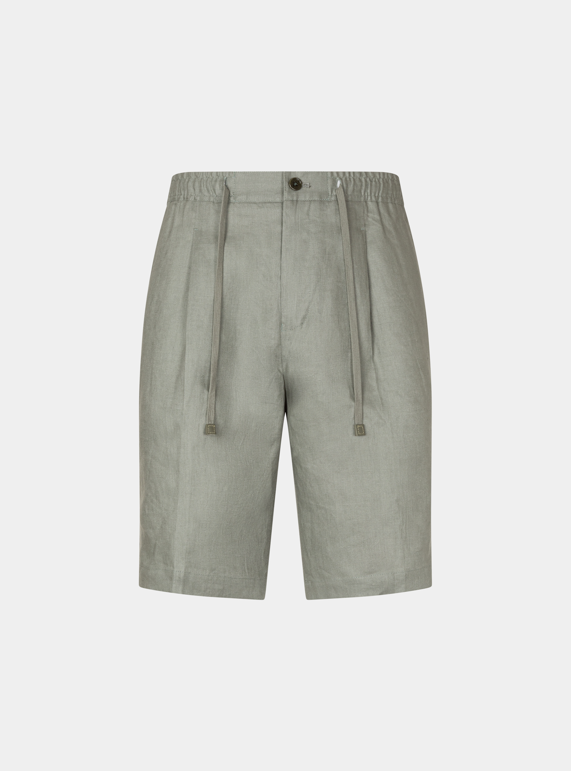 Bermuda tinta unita in lino, SALVIA 0602C