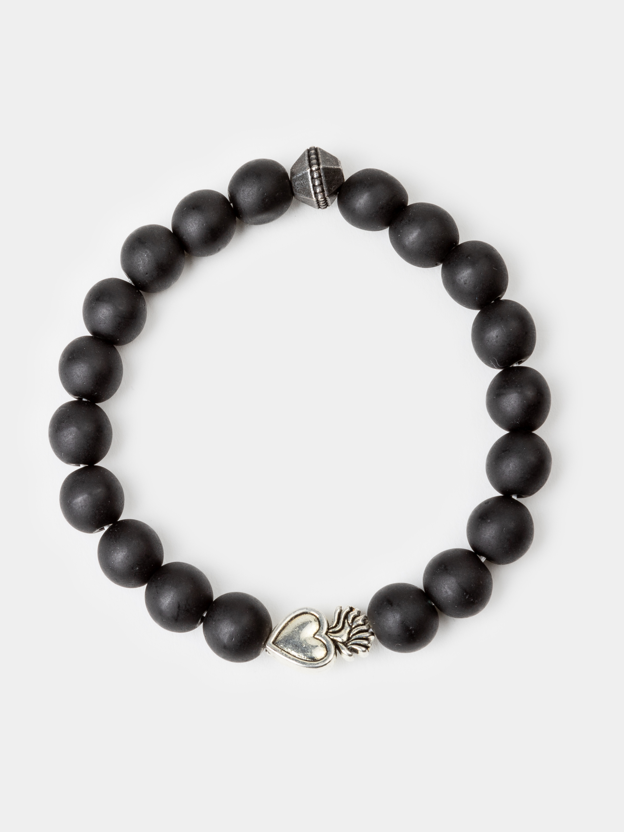 Bracciale elastico con pietre nere, UNICO