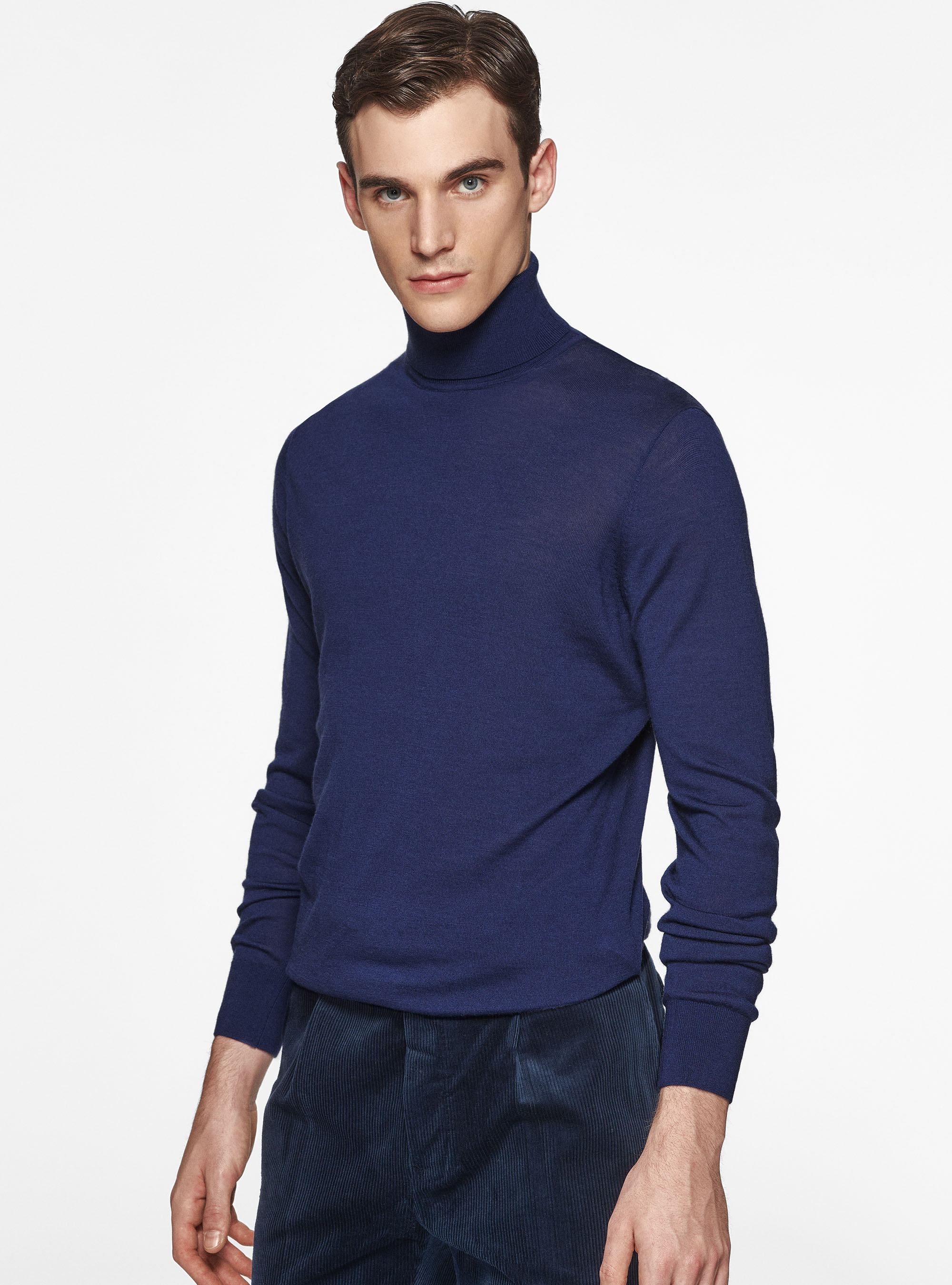 Dolcevita in pura lana merino extrafine, INCHIOSTRO