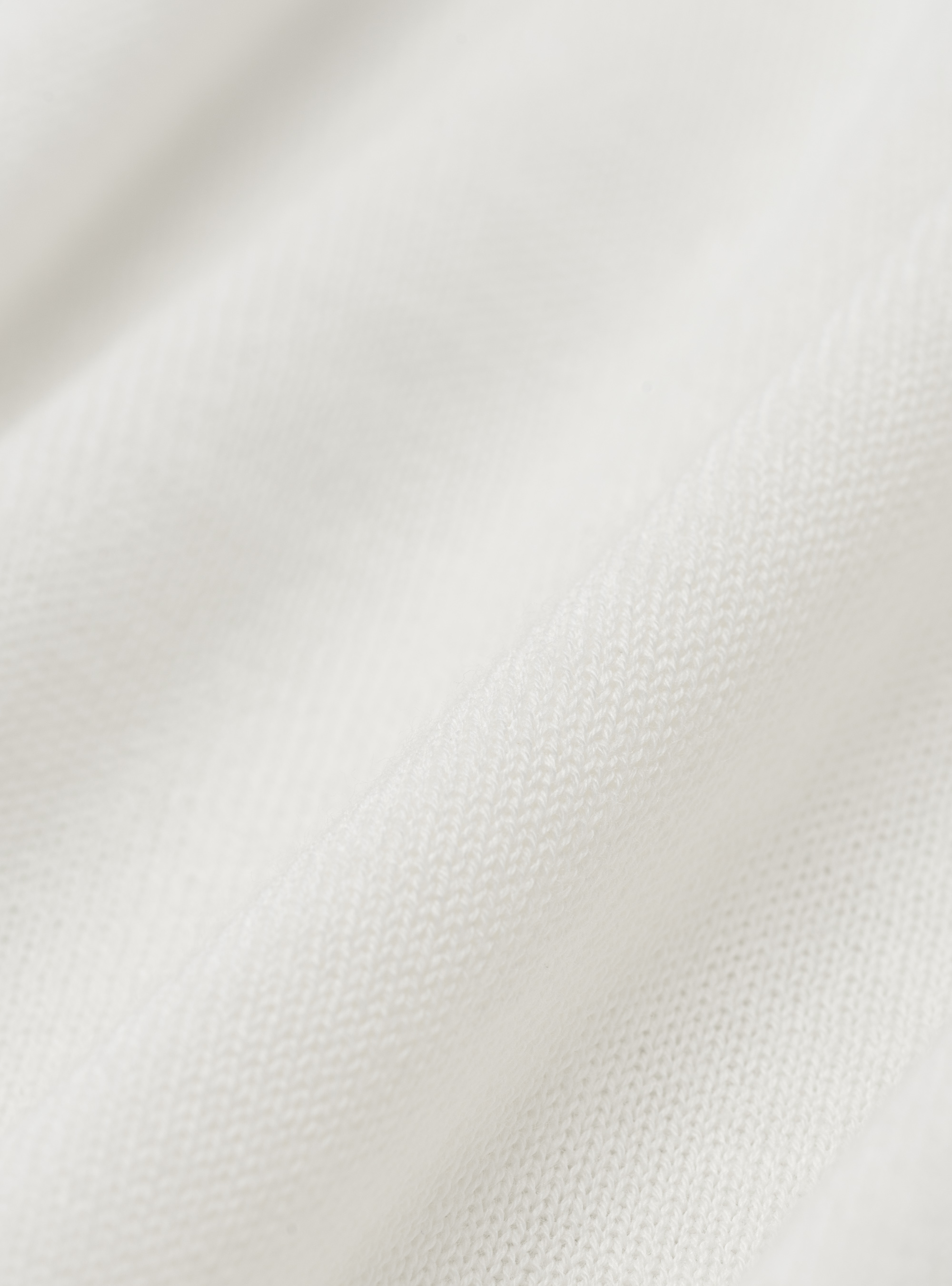 Polo in maglia in puro cotone extrafine, BIANCO