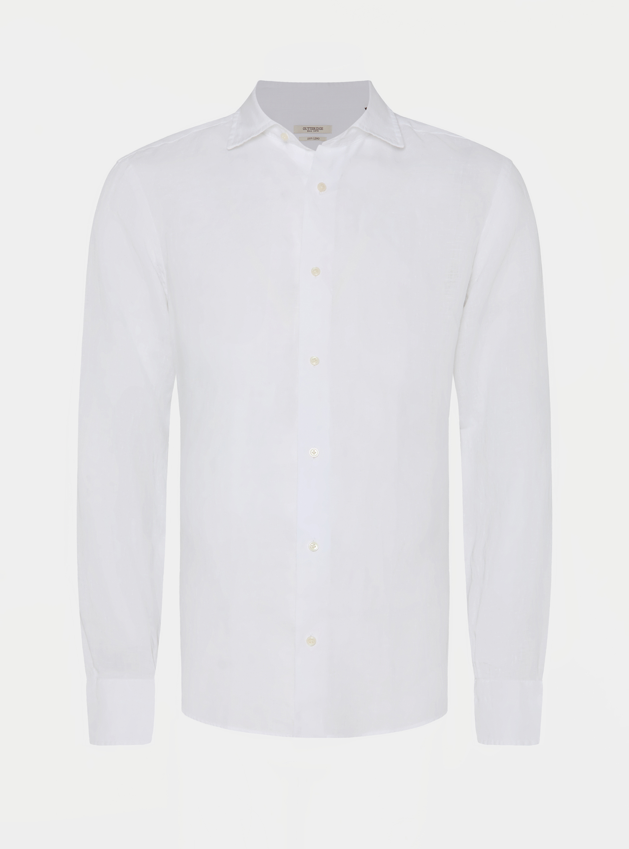 Camicia in puro lino, BIANCO