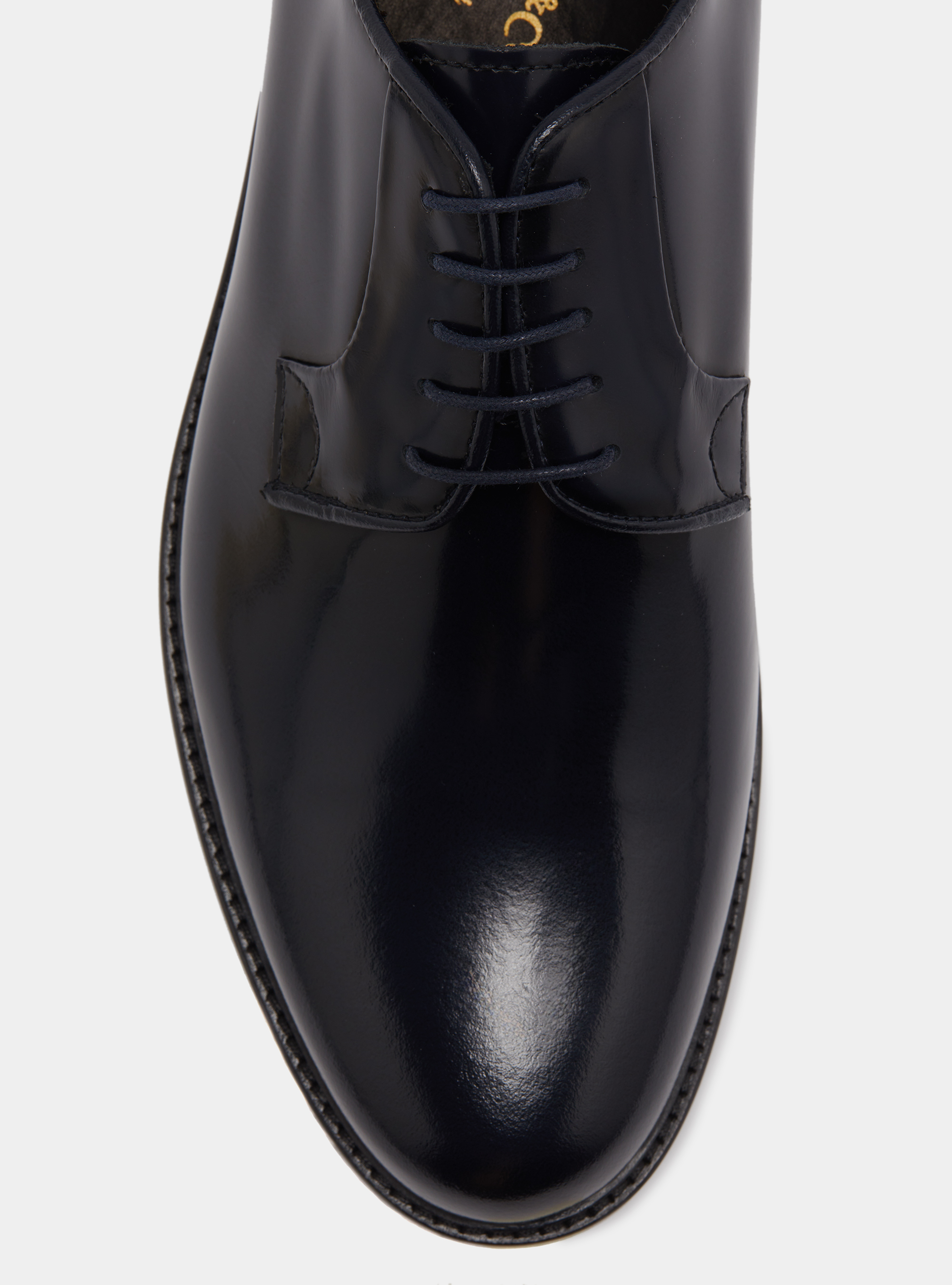 Abgeschliffener Leder-Derby, NAVY 0218C