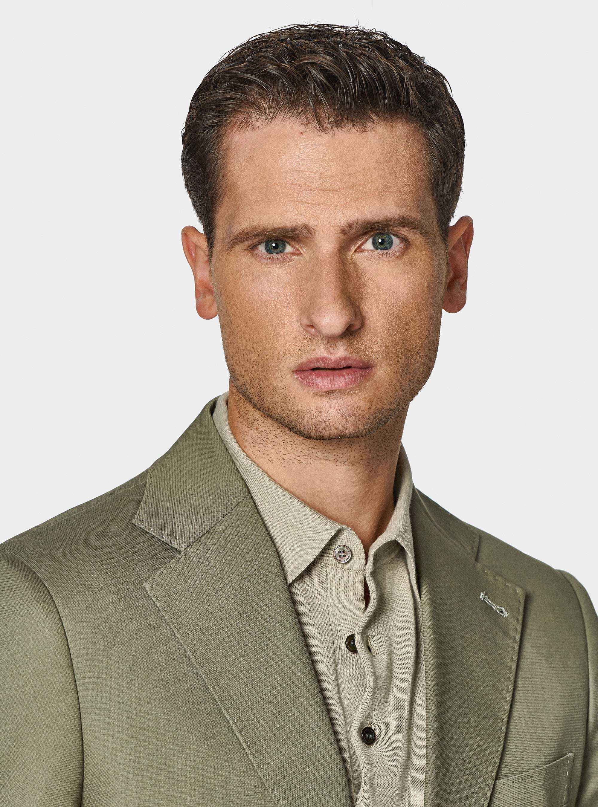 Giacca abito in cotone armaturato, SALVIA 0602C