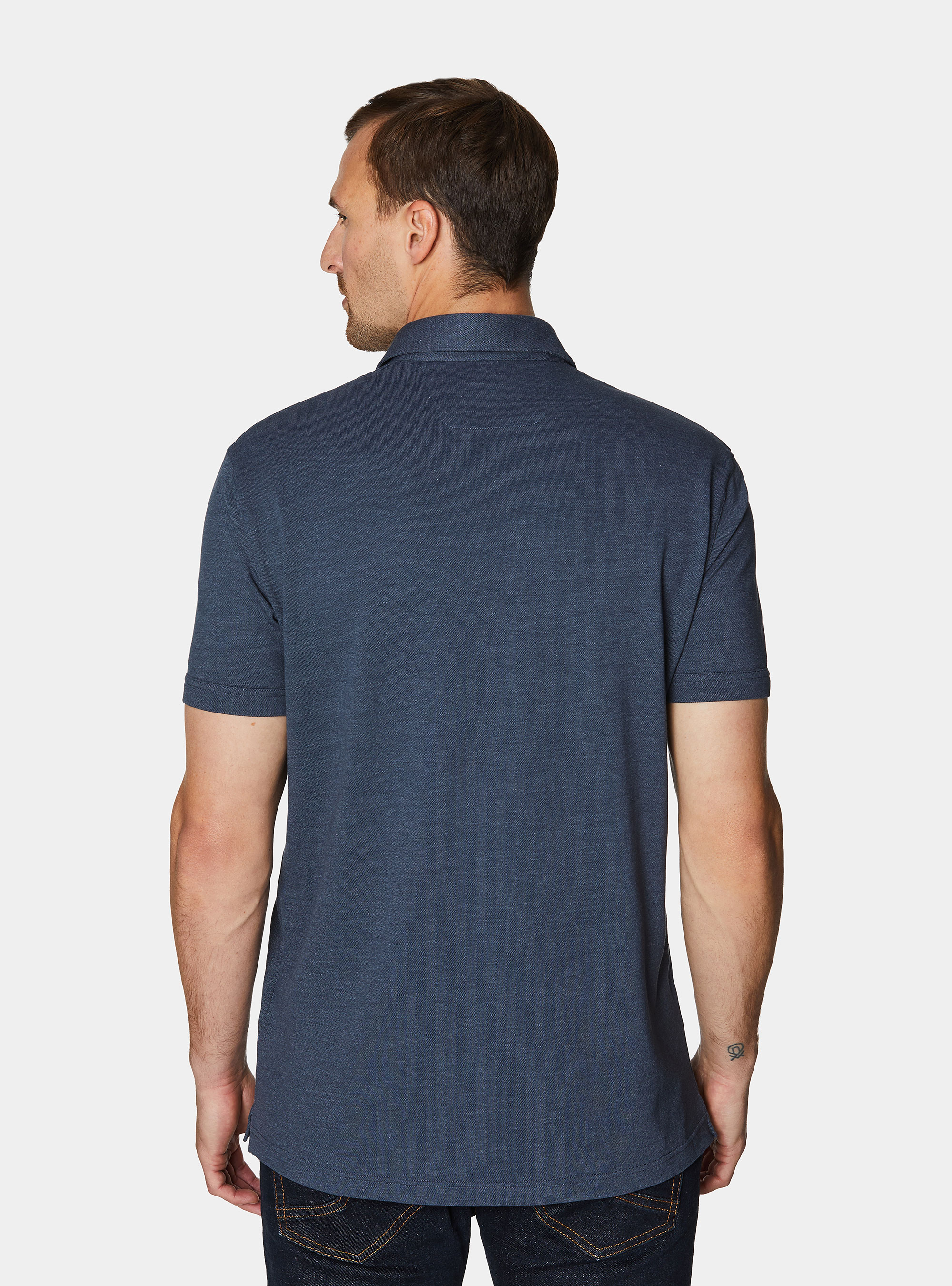 GT01 stretch pique polo shirt, INK