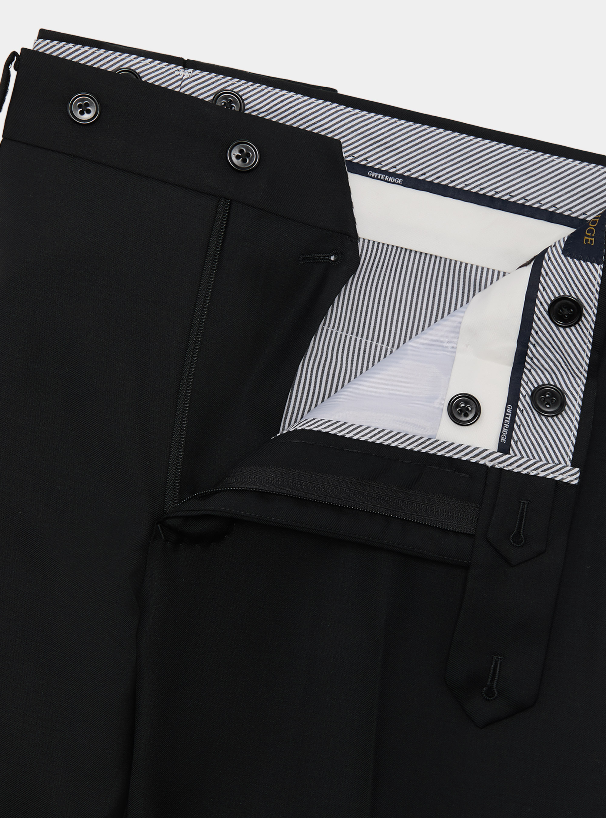 Pantaloni per abito in pura lana Vitale Barberis Canonico, NERO