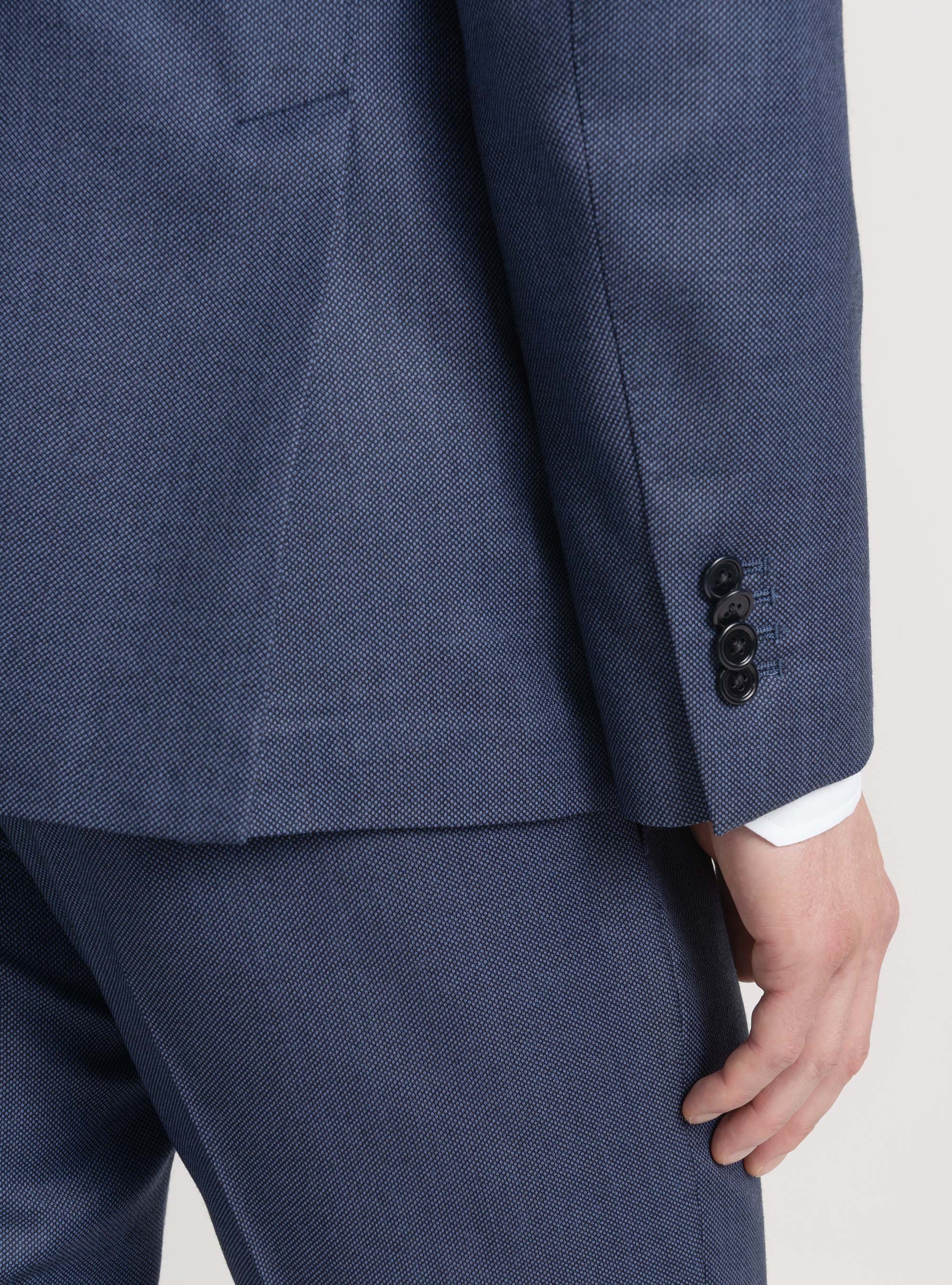 Partridge eye wool suit blazer Vitale Barberis Canonico, INK