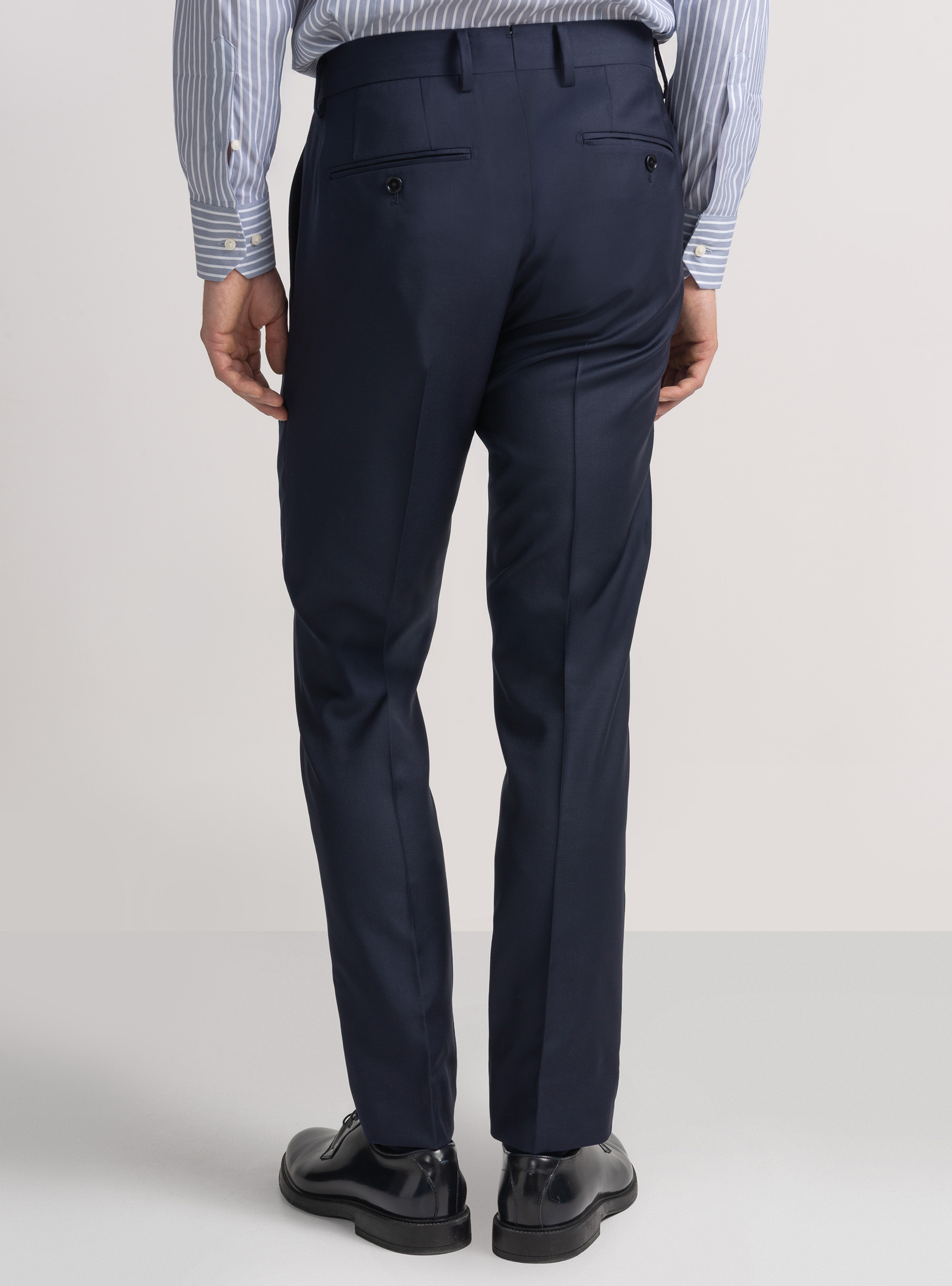 Pure wool suit trousers Vitale Barberis Canonico, NAVY BLUE