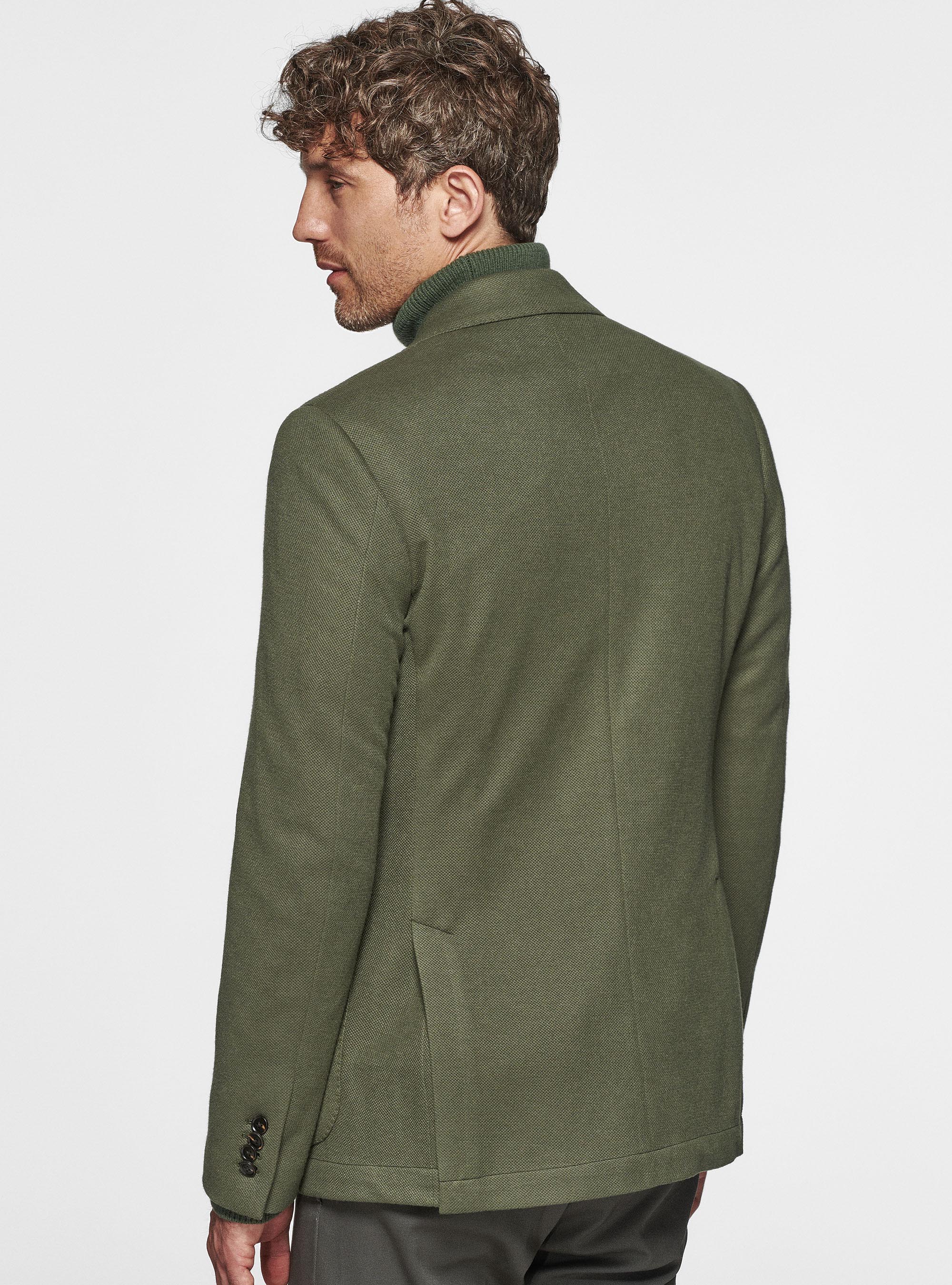 Giacca sfoderata in jersey, MILITARE 0609C