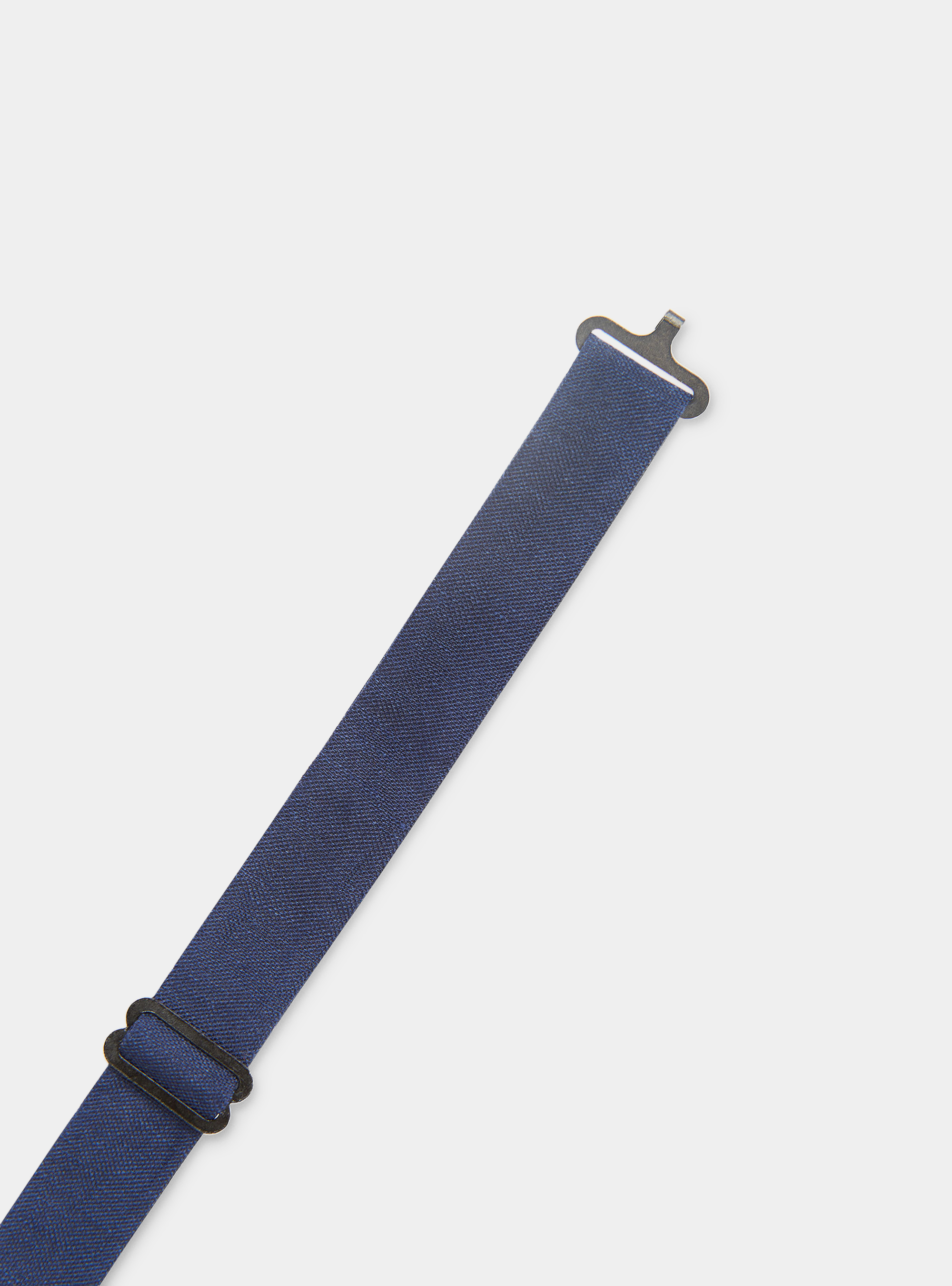 linen blend bow tie, NAVY BLUE