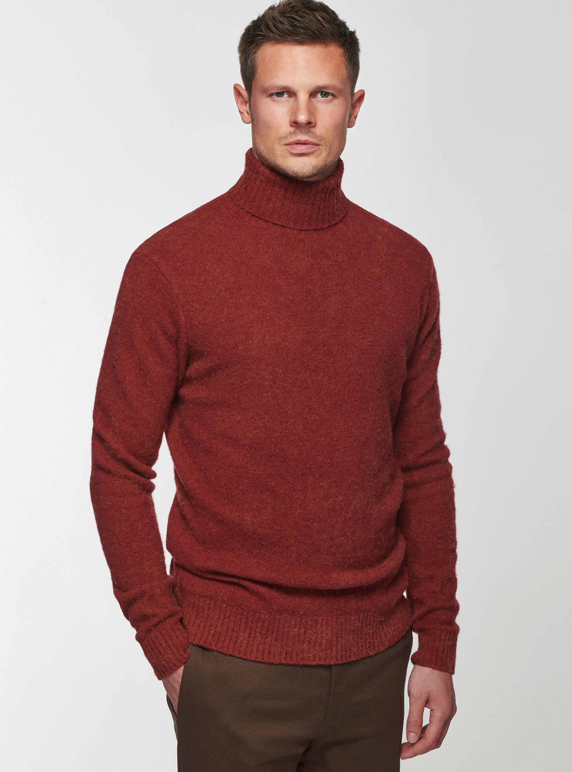 Brushed wool turtleneck sweater | GutteridgeEU | Men's catalog ...