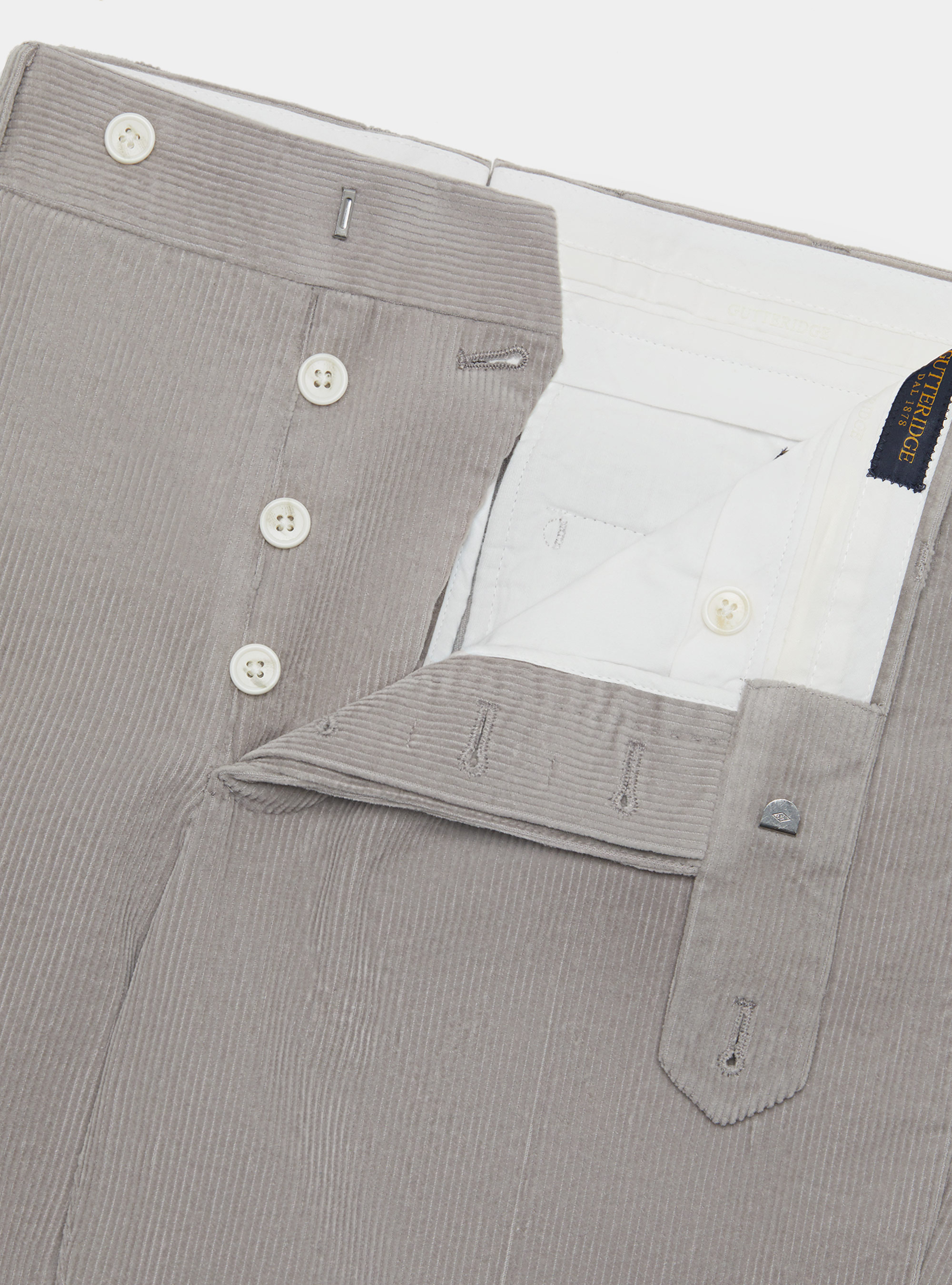 Pantaloni in velluto, GRIGIO CHIARO 0256C