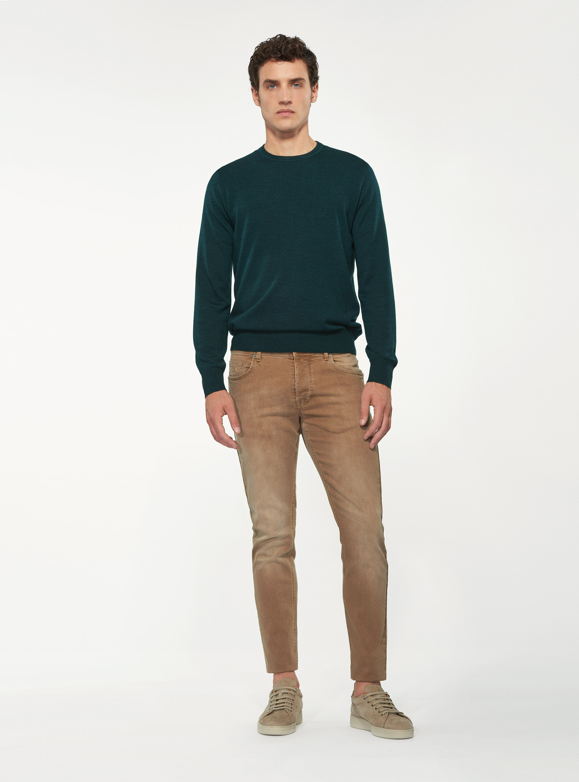 Jeans tailor fit colorati, SABBIA