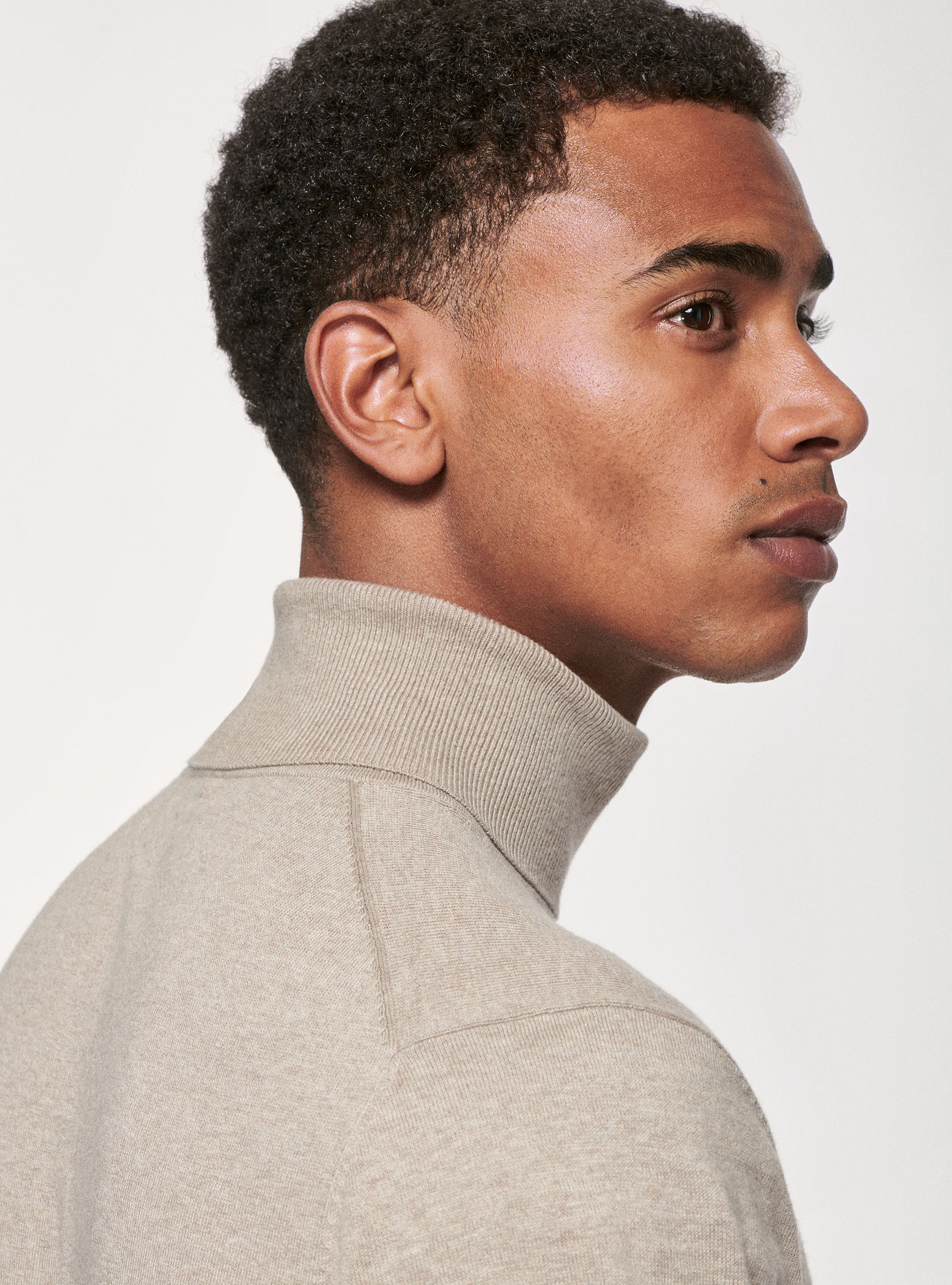 Dolcevita in cotone seta e cashmere, SABBIA