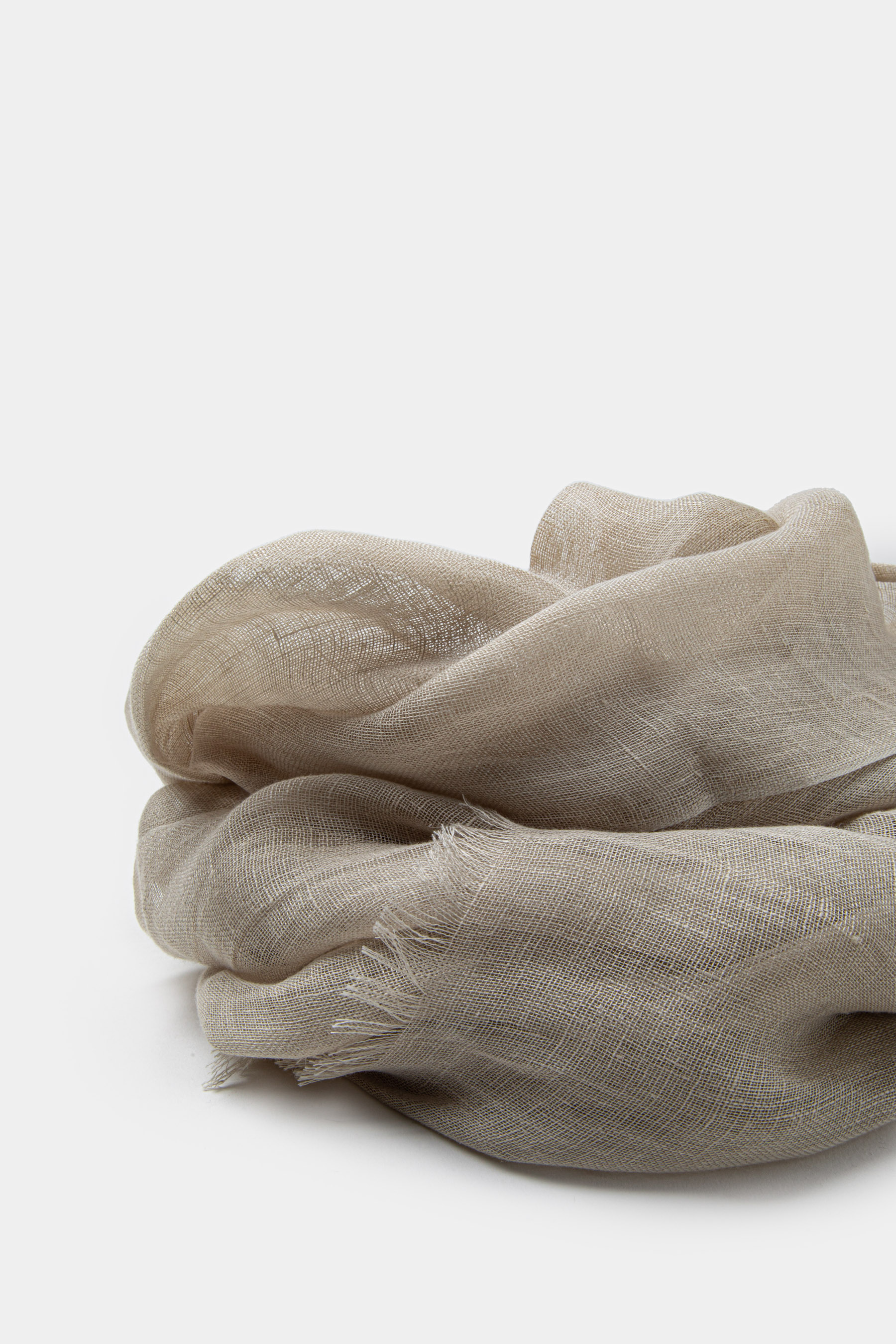 Sciarpa in lino tinta unita, SABBIA