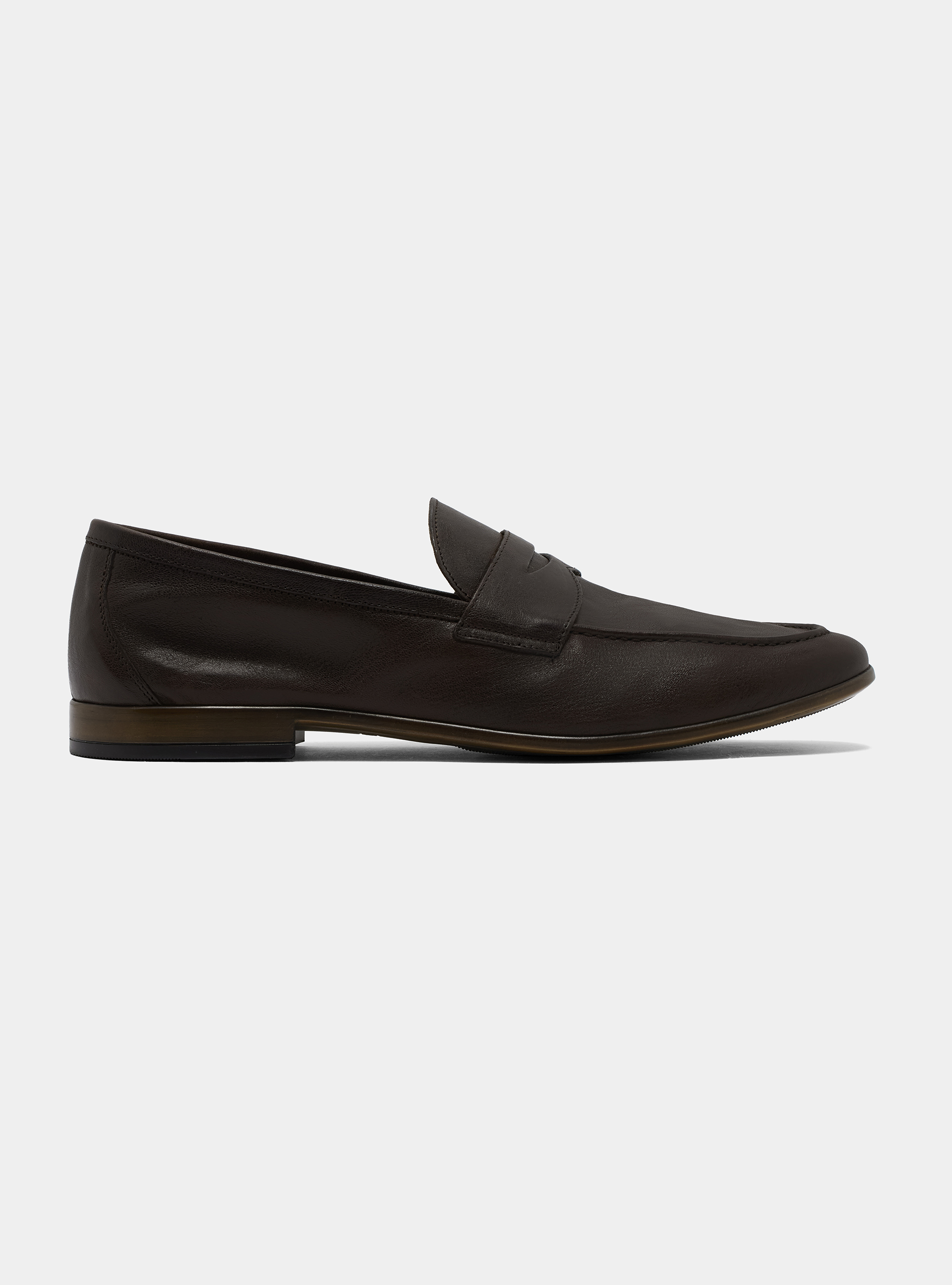 Soft leather loafers, BROWN