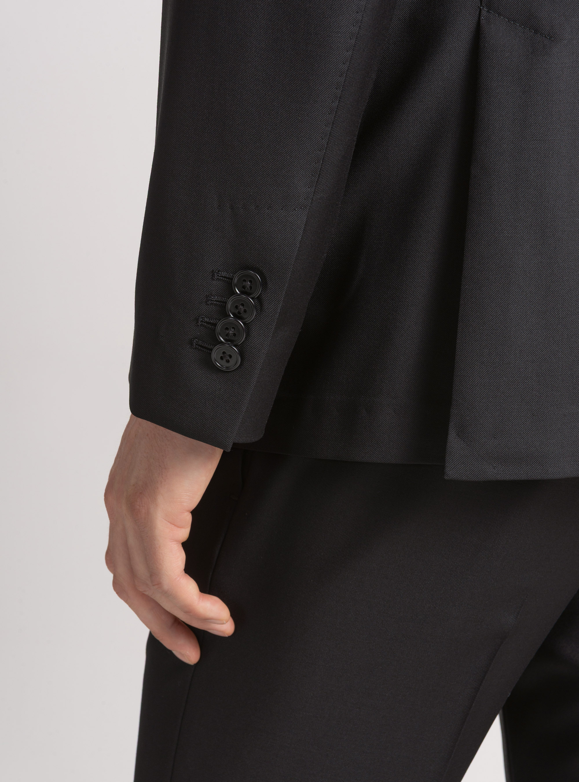 Americana de traje de pura lana Vitale Barberis Canonico, NEGRO