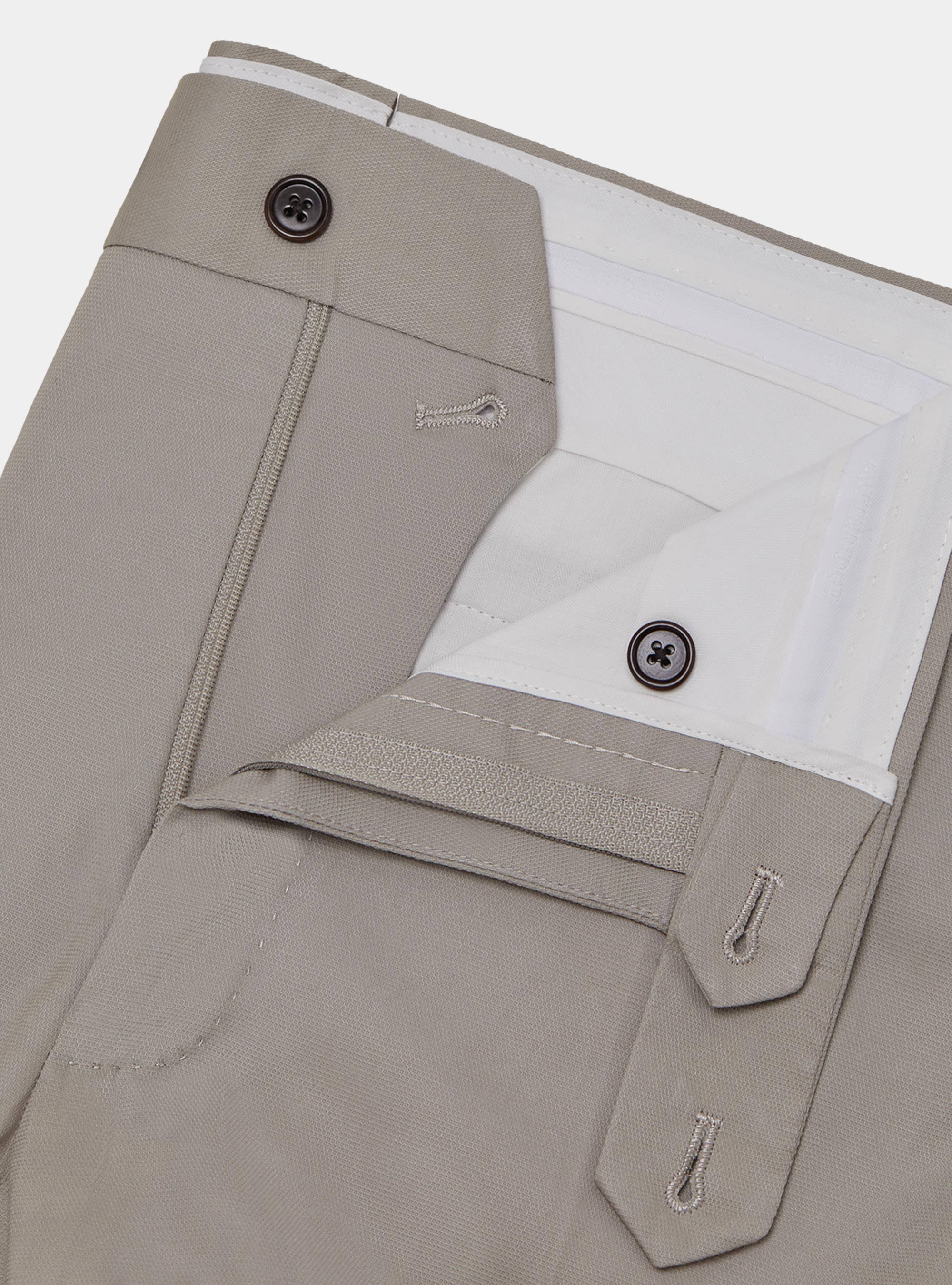 Pantaloni in puro cotone armaturato, SABBIA