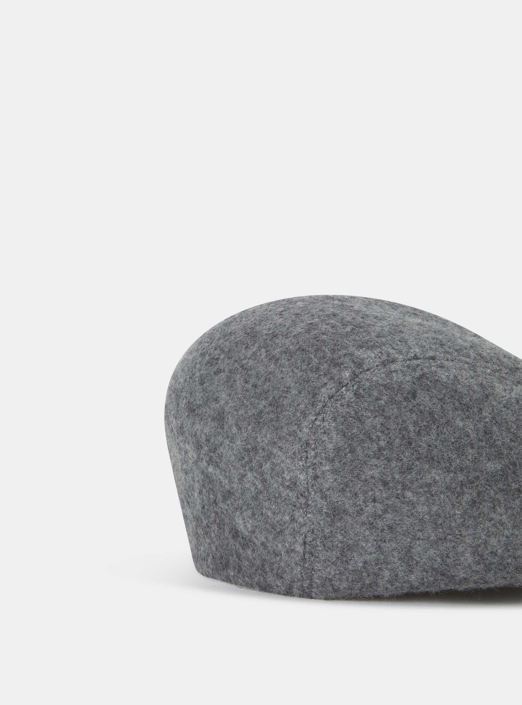 Coppola in pura lana vergine e cashmere, ASFALTO