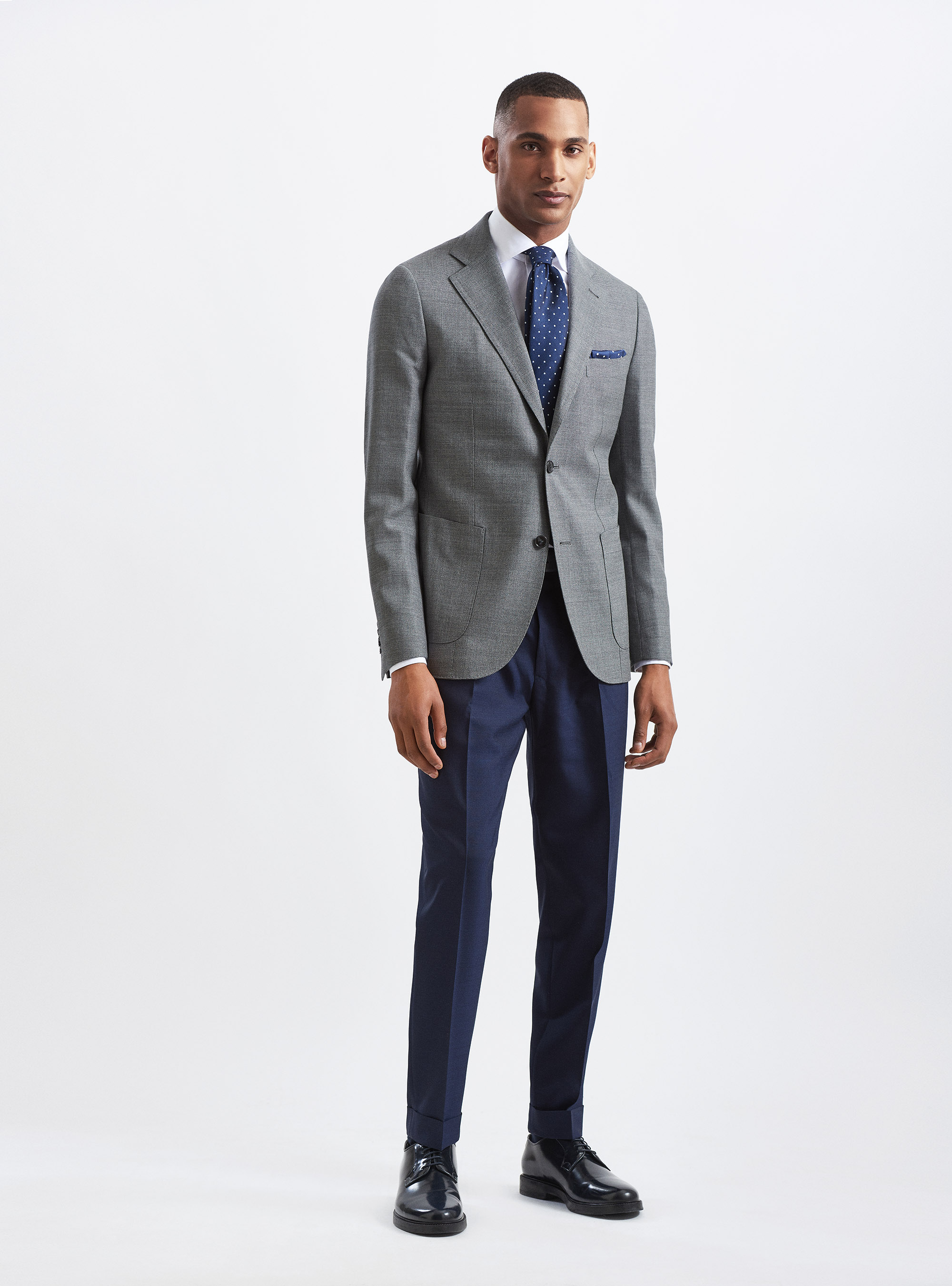 Pure wool hopsack blazer Vitale Barberis Canonico, GREY