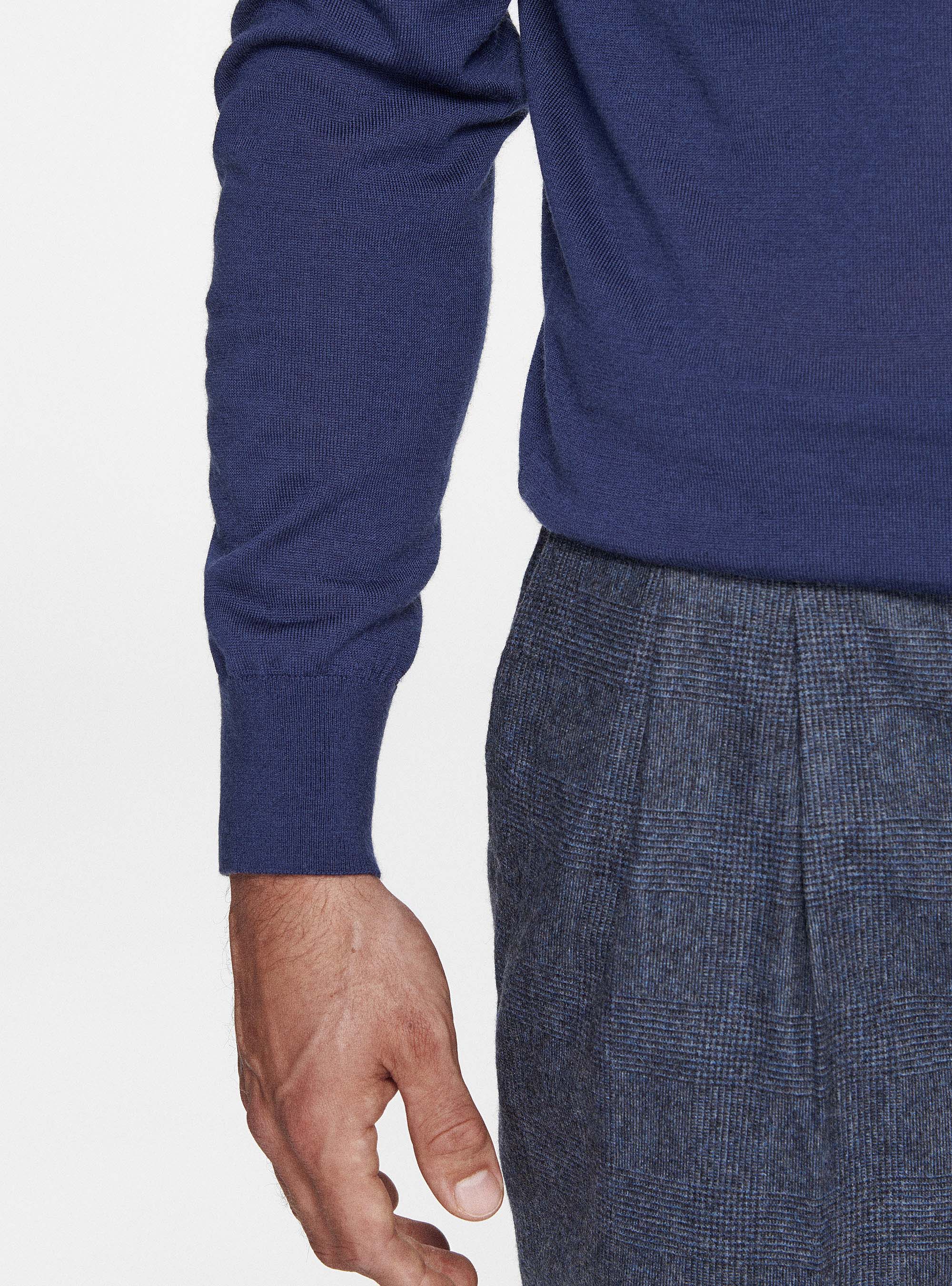 Polo en pure laine m&eacute;rinos extra-fine, ENCRE