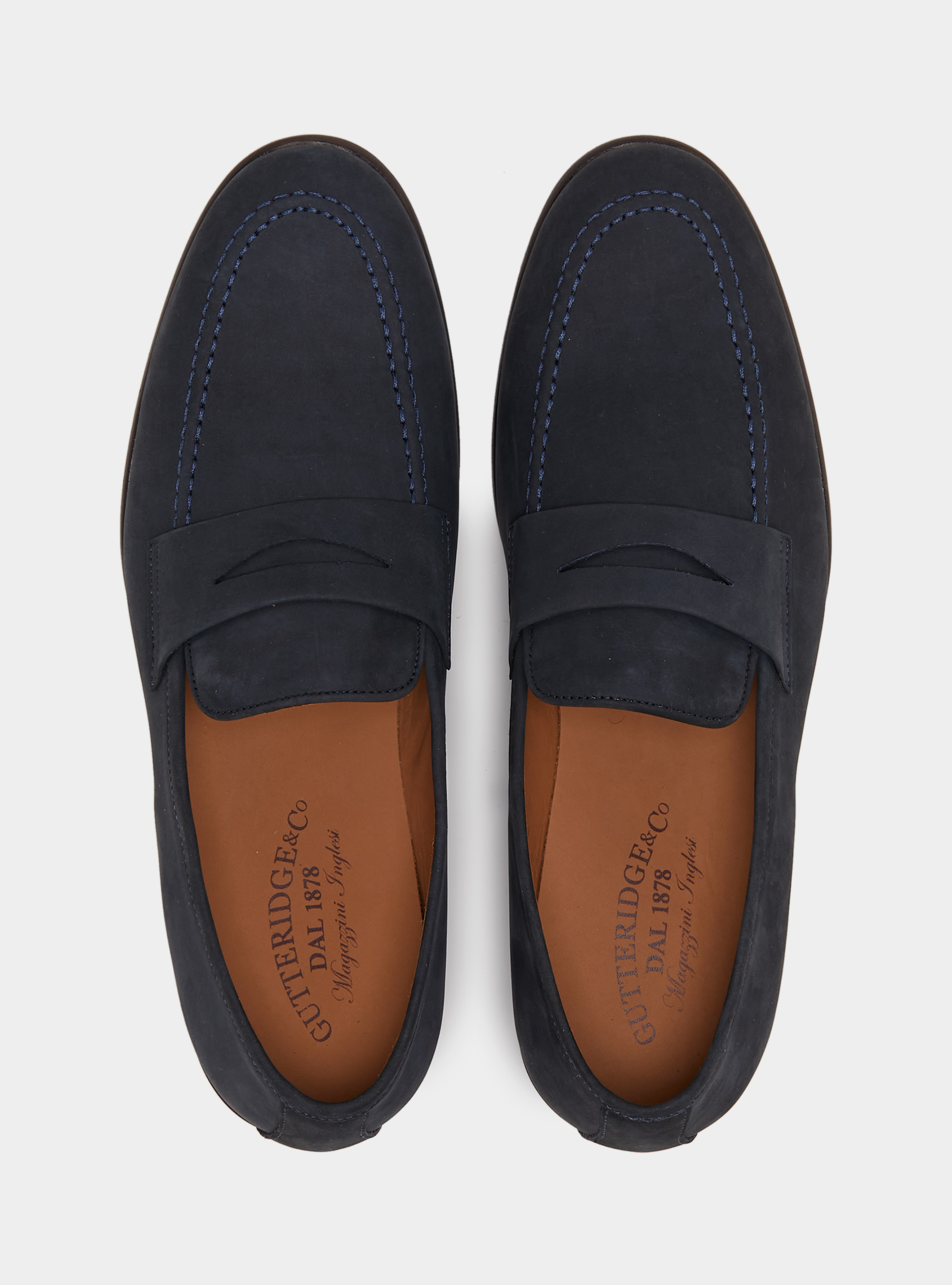 Nubuk loafers, BLUE