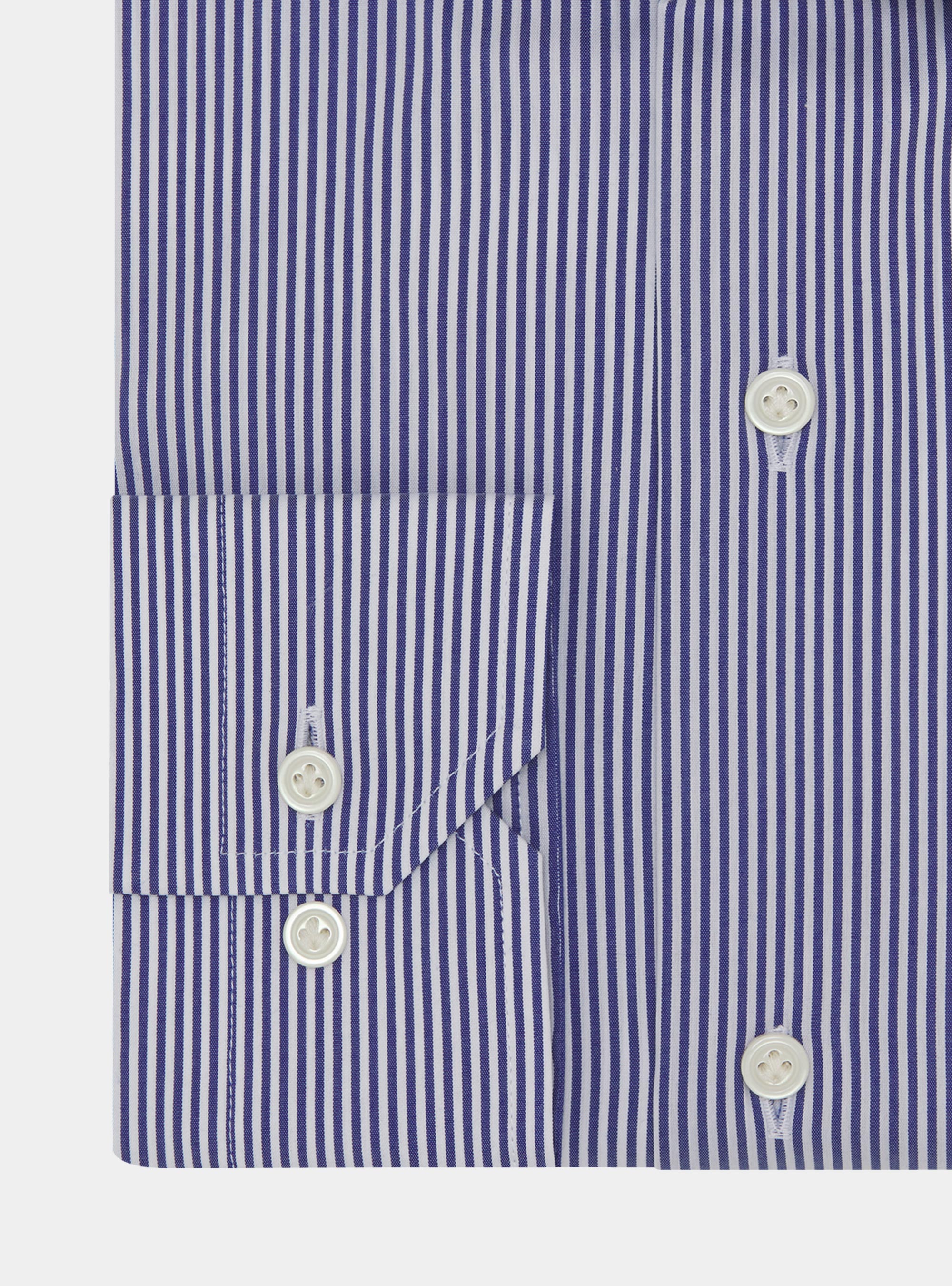 Camicia a righe popeline stretch, BLU