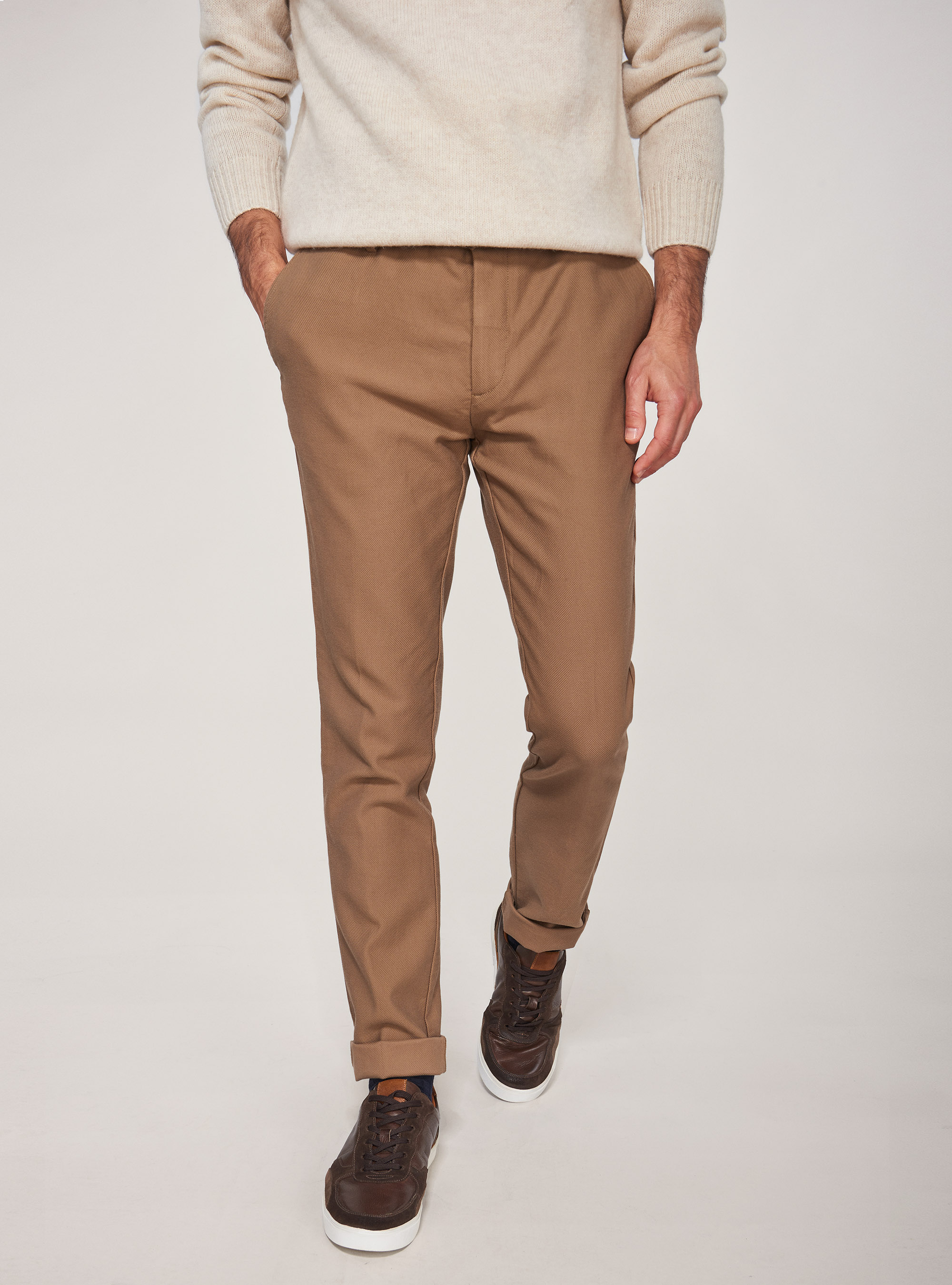 Armoured cotton chino trousers