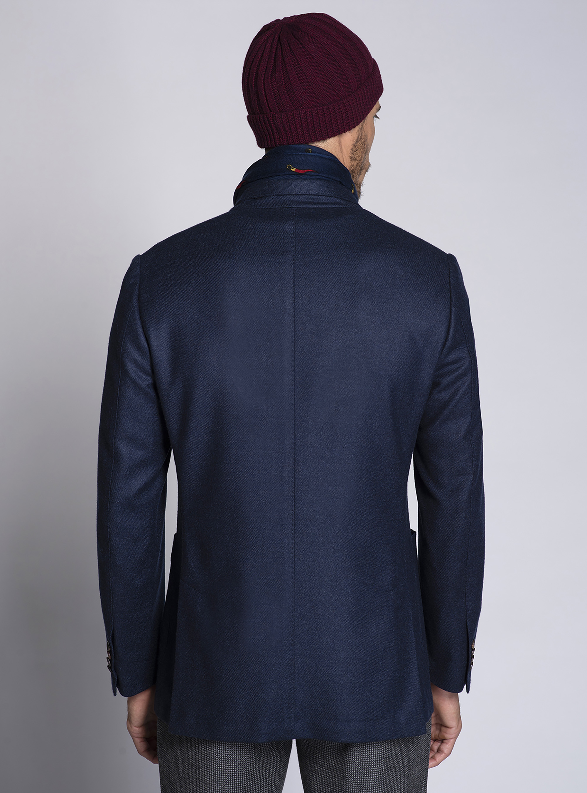 Giacca coreana in cashmere, BASALTO