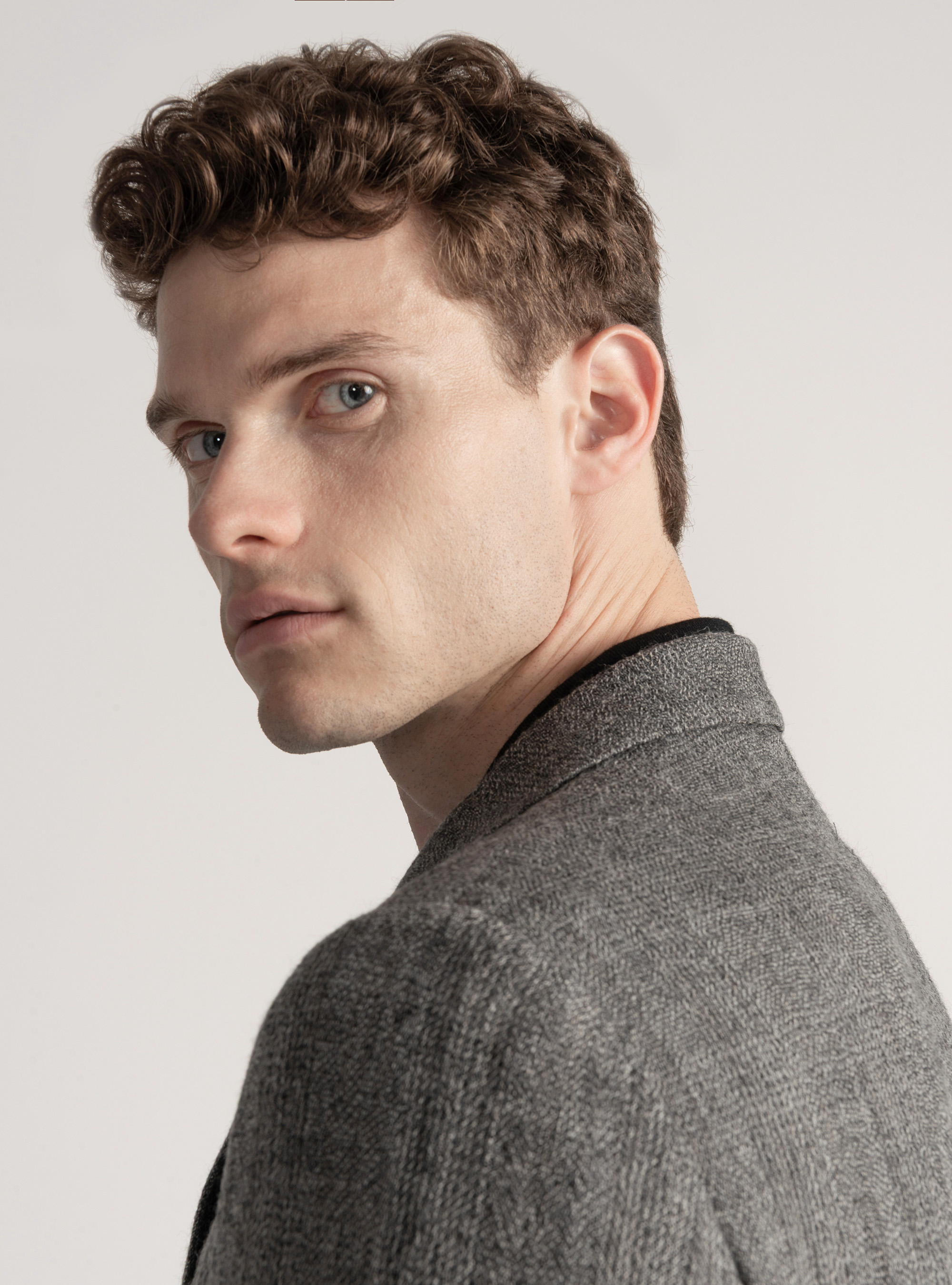 Americana de lana pura con estampado Príncipe de Gales, GRIS MARENGO