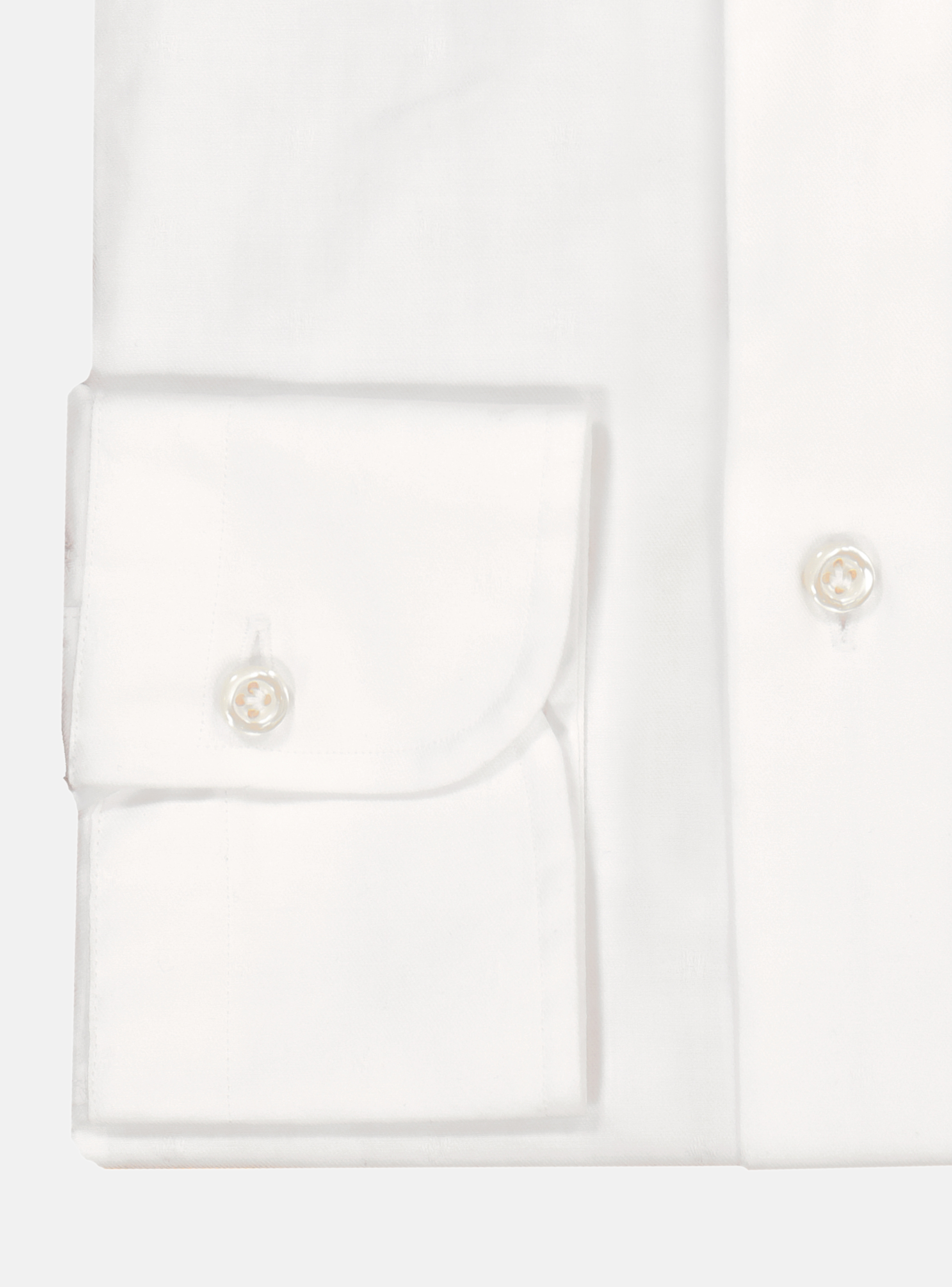 TEXTURED COTTON SHIRT WITH SMALL FRENCH COLLAR, WHITE