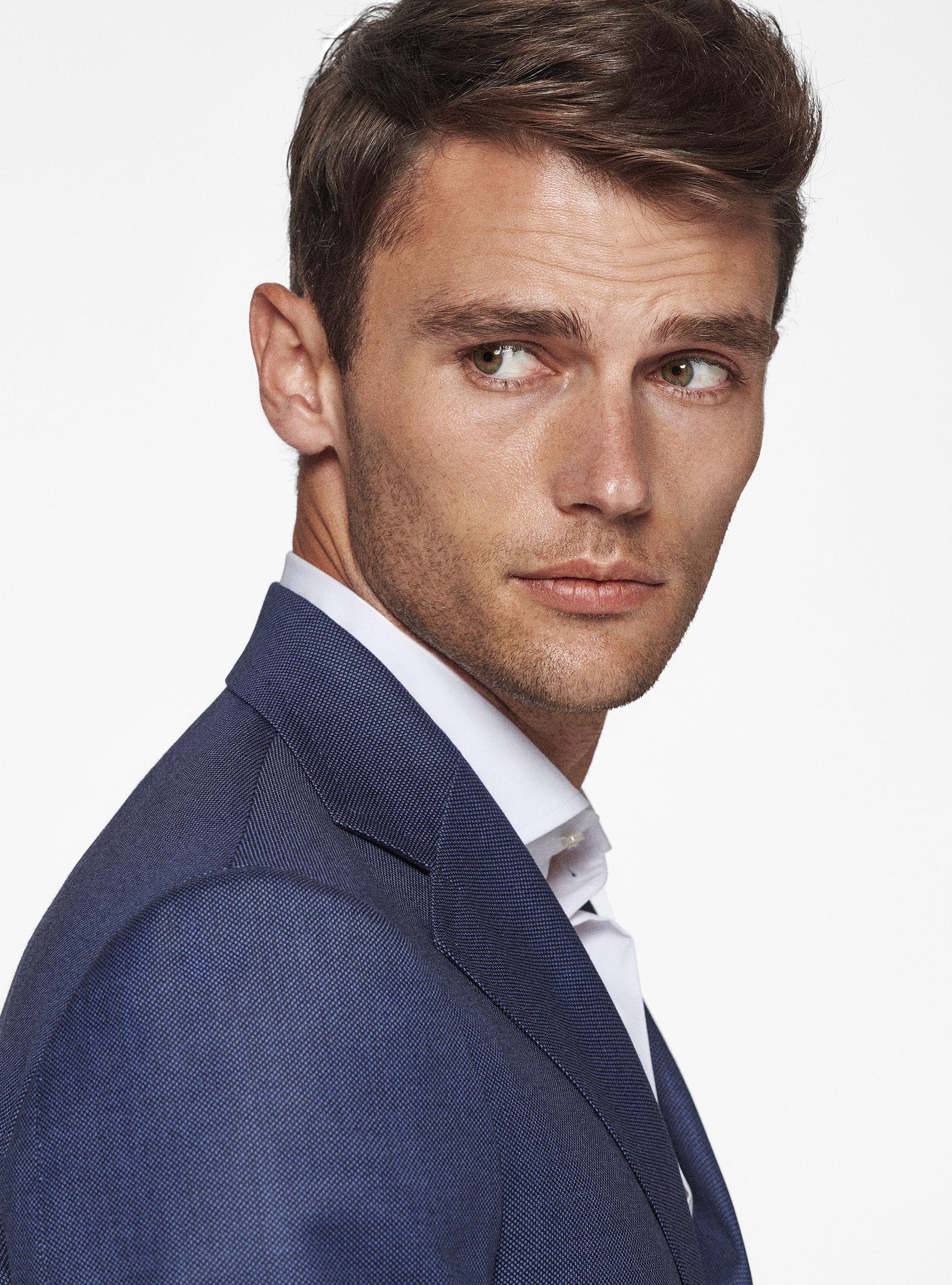 Veste en pure laine à oeil de perdrix, ENCRE