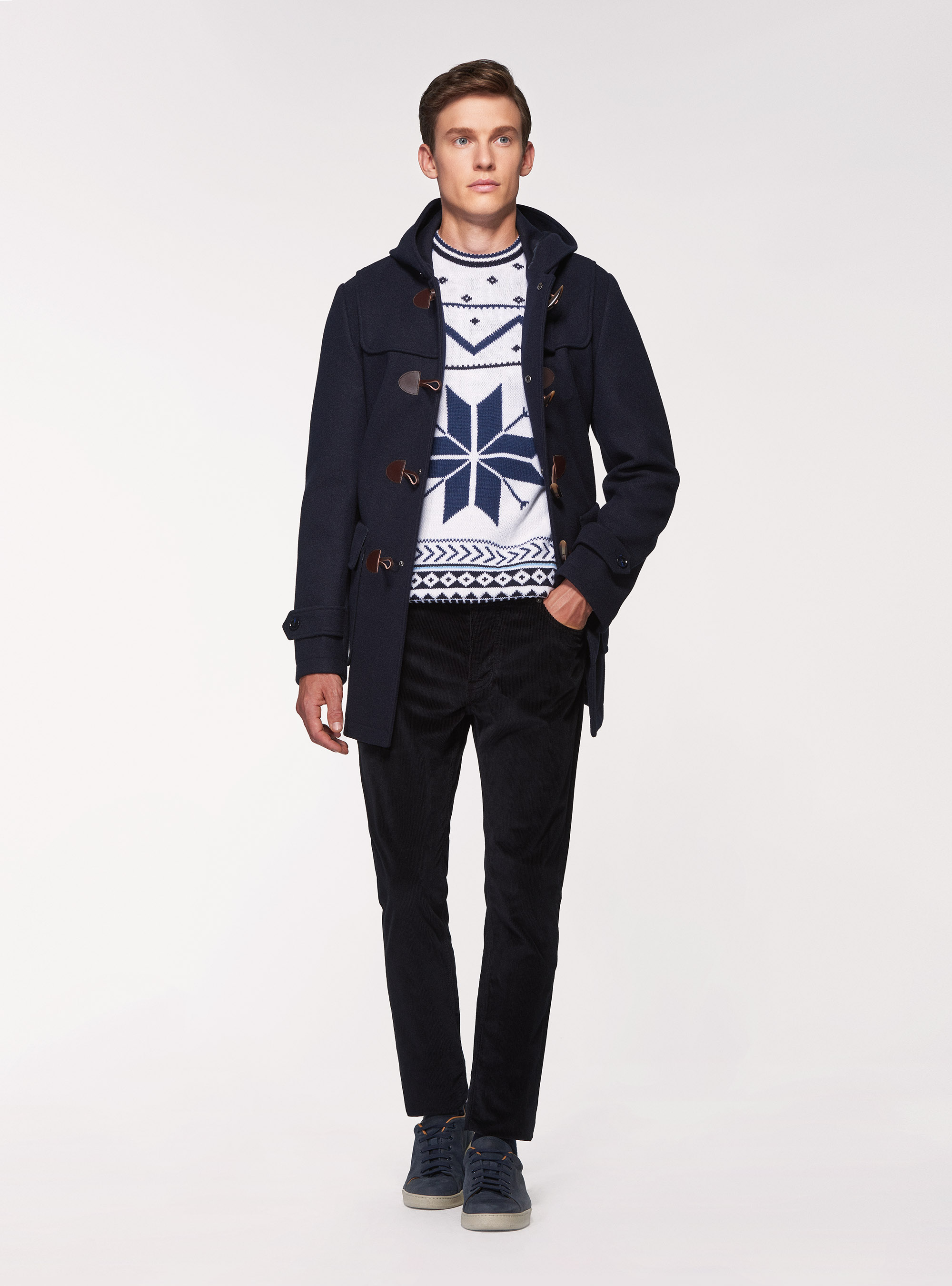 Maglia girocollo natalizia, BIANCO